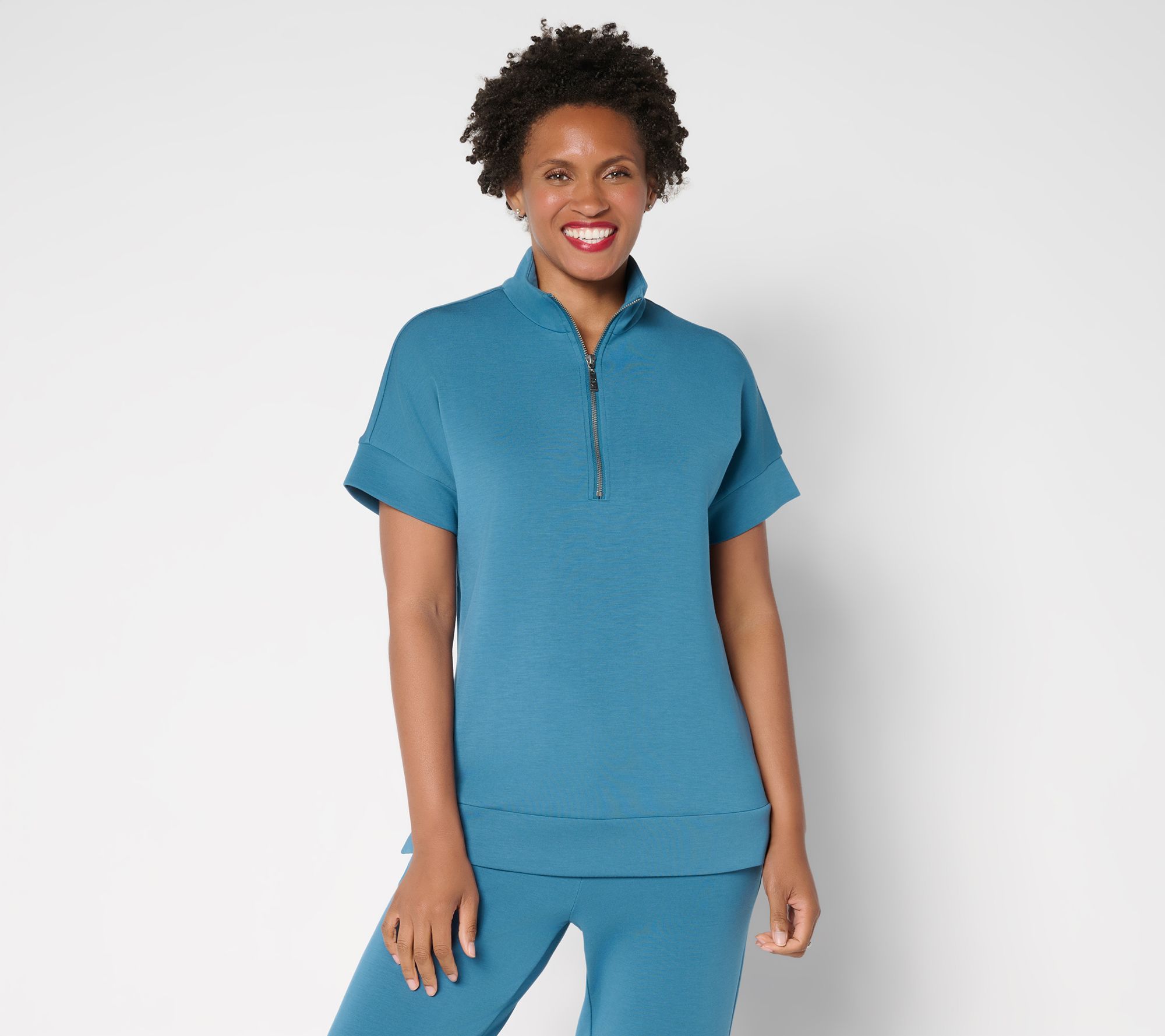 Belle by Kim Gravel ScubaLuxe On the Go Half Zip Top