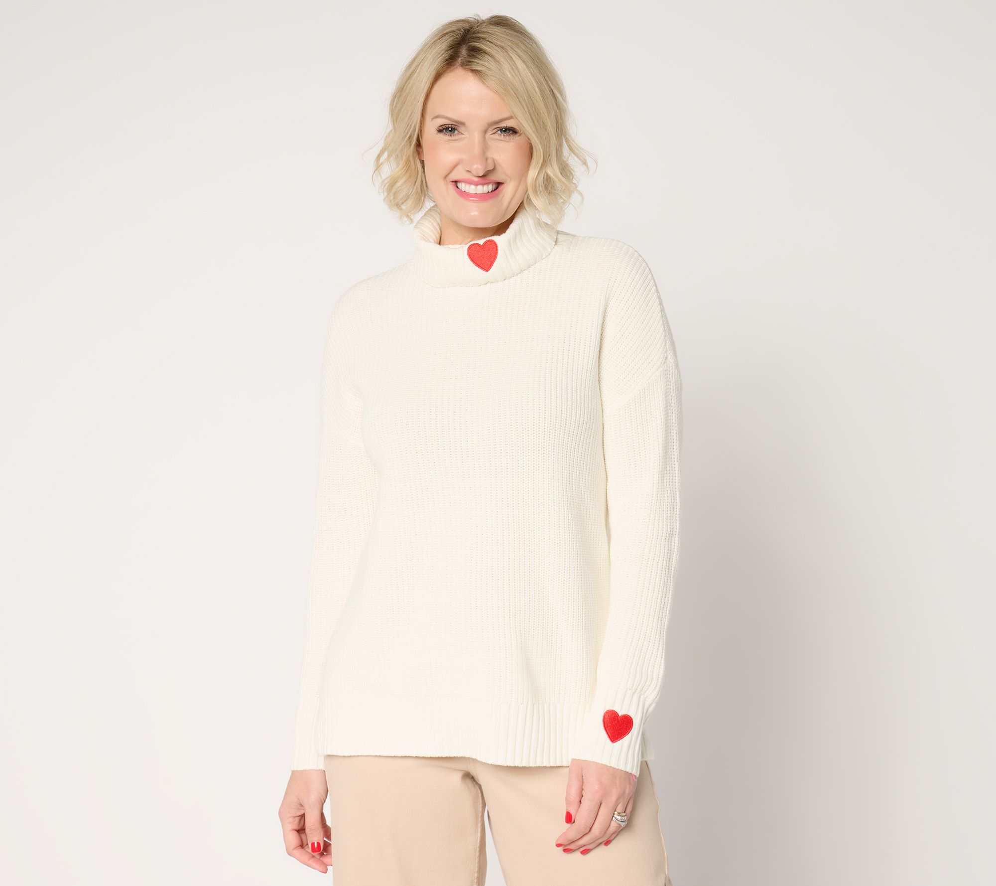 "As Is" Belle by Kim Gravel Sprinkled with Love Shaker Knit Turtleneck