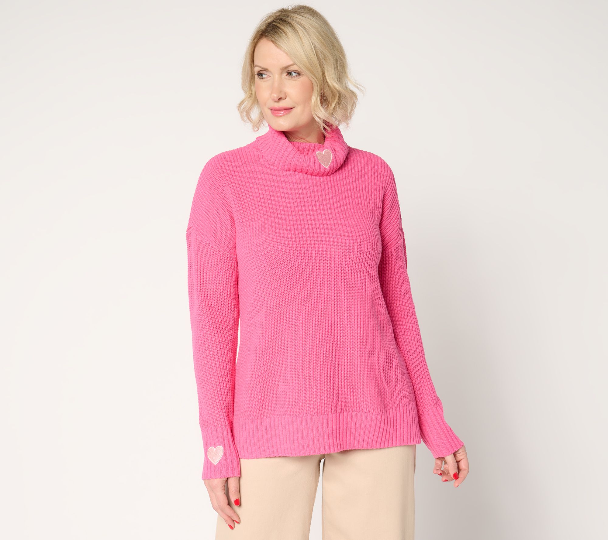 "As Is" Belle by Kim Gravel Sprinkled with Love Shaker Knit Turtleneck