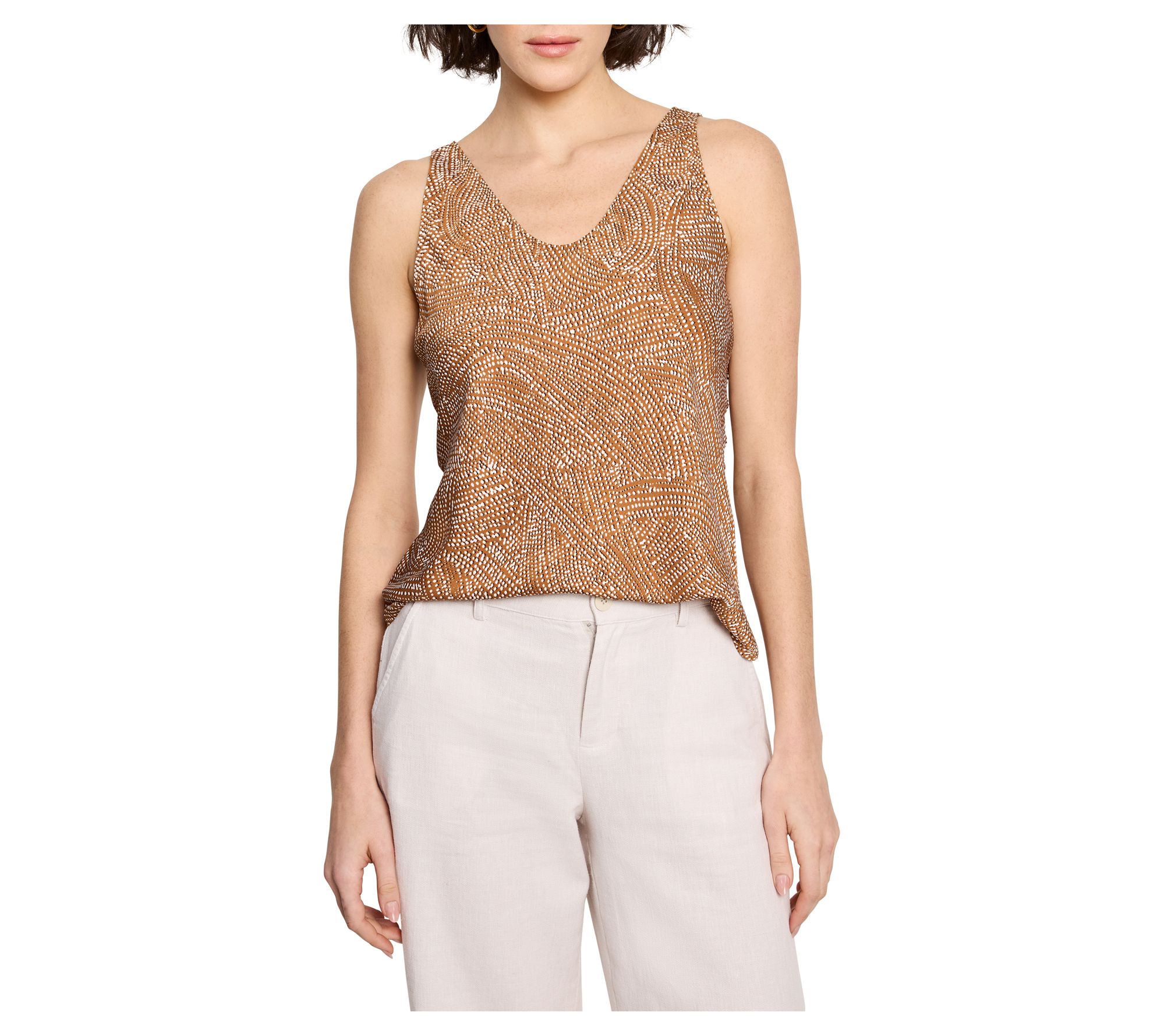 NIC+ZOE Swirling Sands Woven Tank