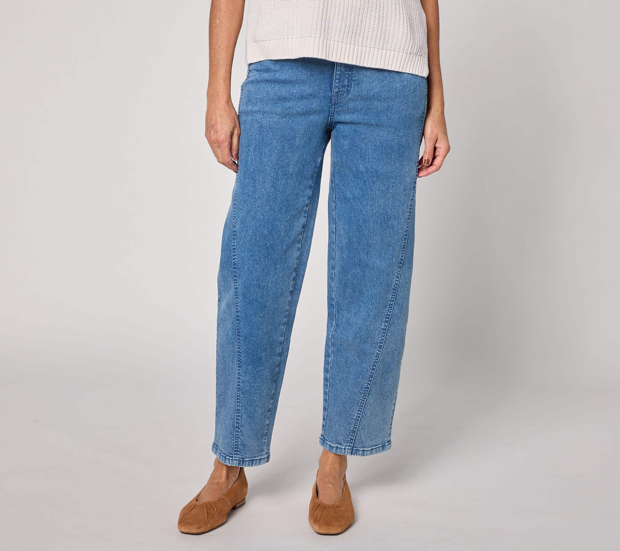 Denim & Co. Regular Classic Stretch Tapered Ankle Jeans