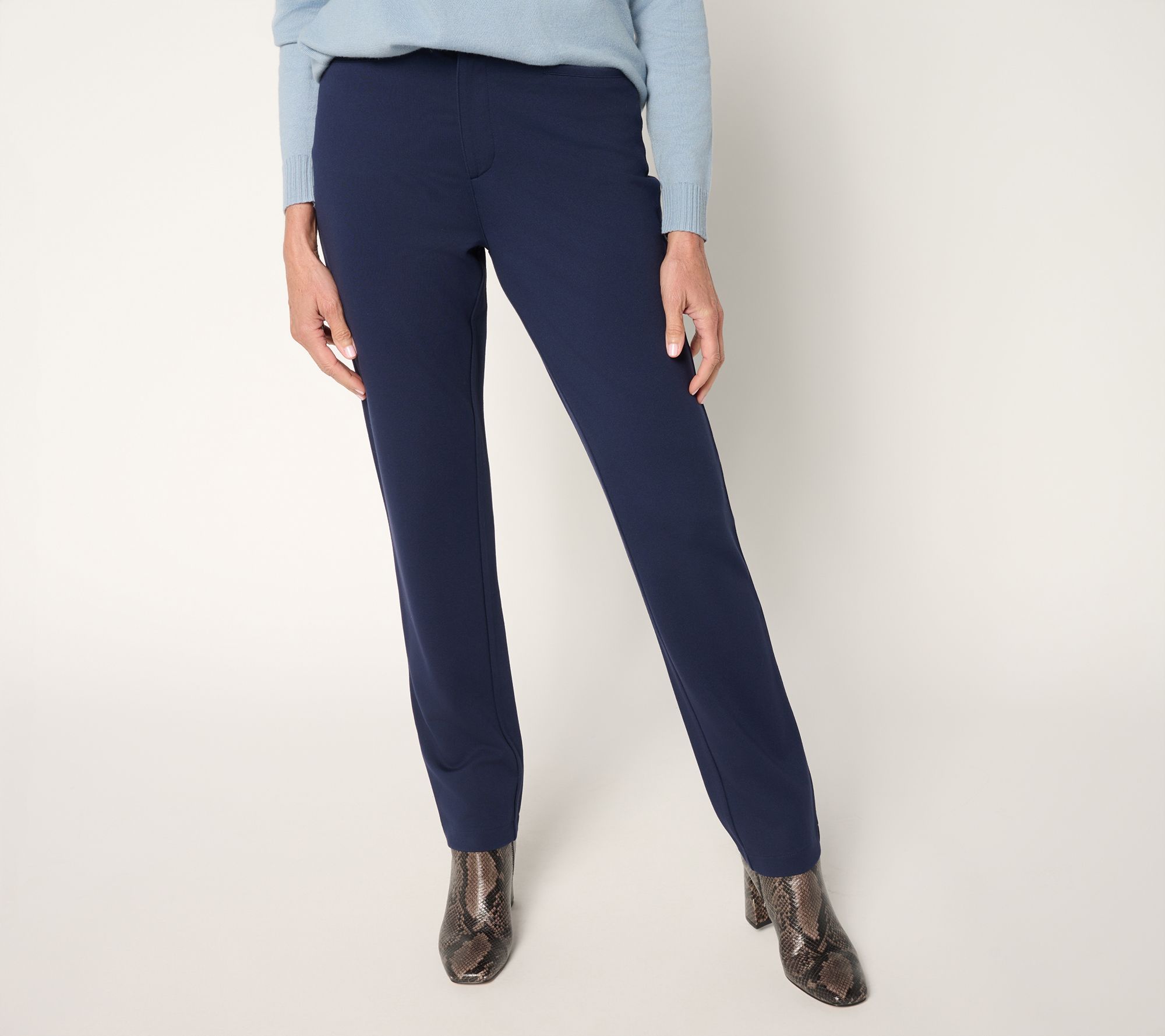 BEAUTIFUL by Lawrence Zarian Silky Ponte Tailored Pant