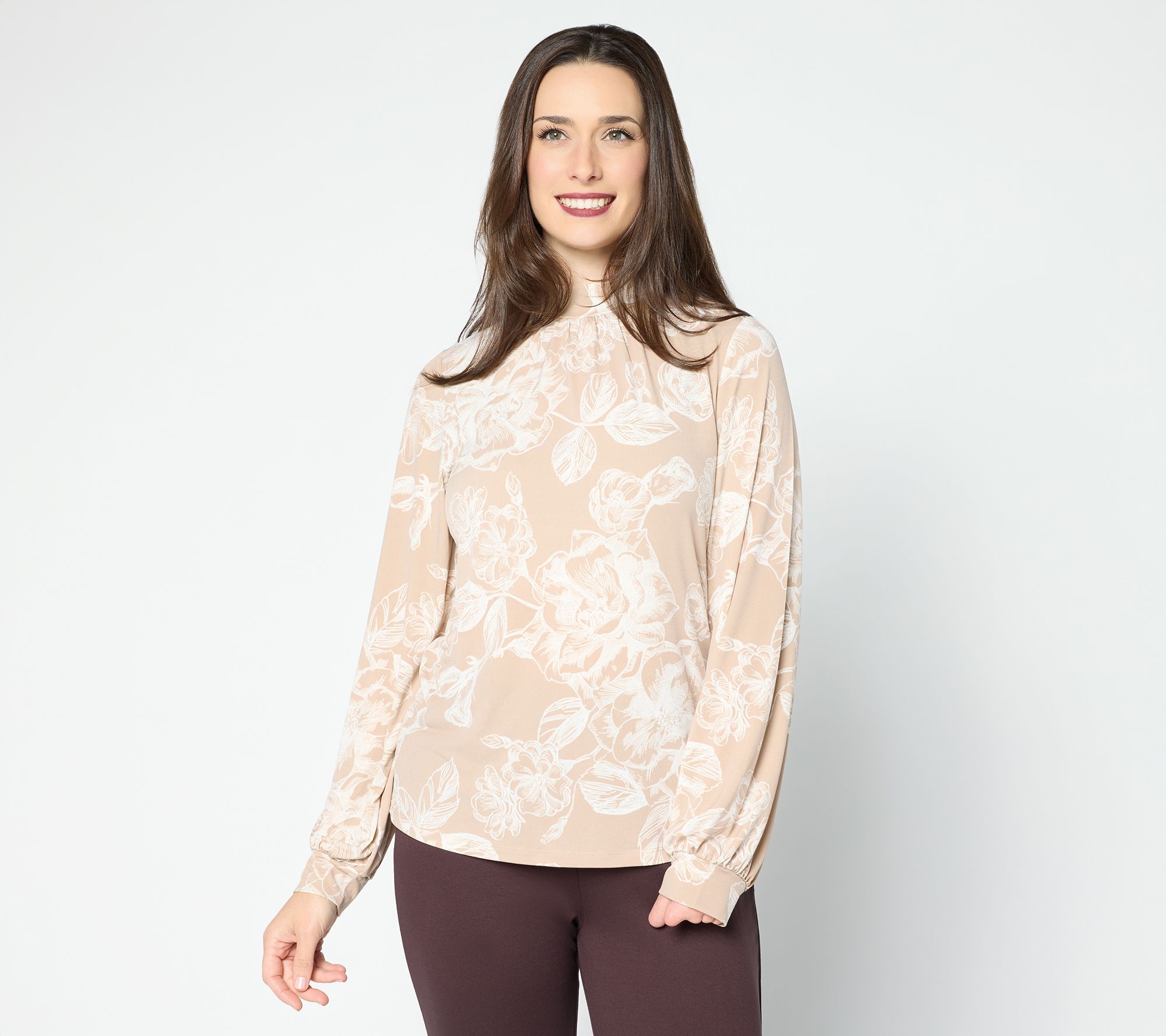 BEAUTIFUL by Lawrence Zarian The Martha Mock-Neck Knit Top