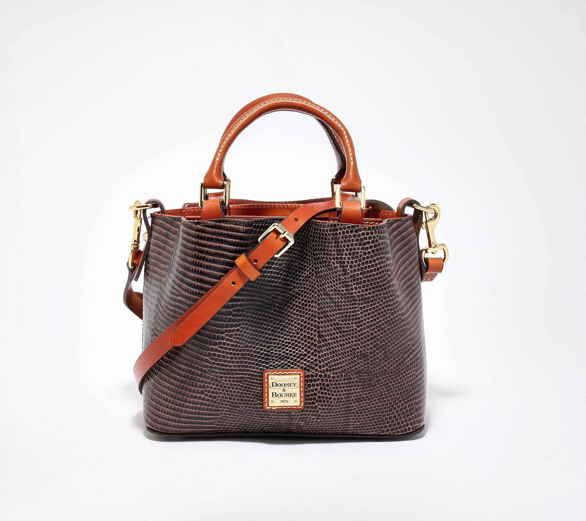 Dooney & Bourke Embossed Lizard Leather Mini Barlow Satchel