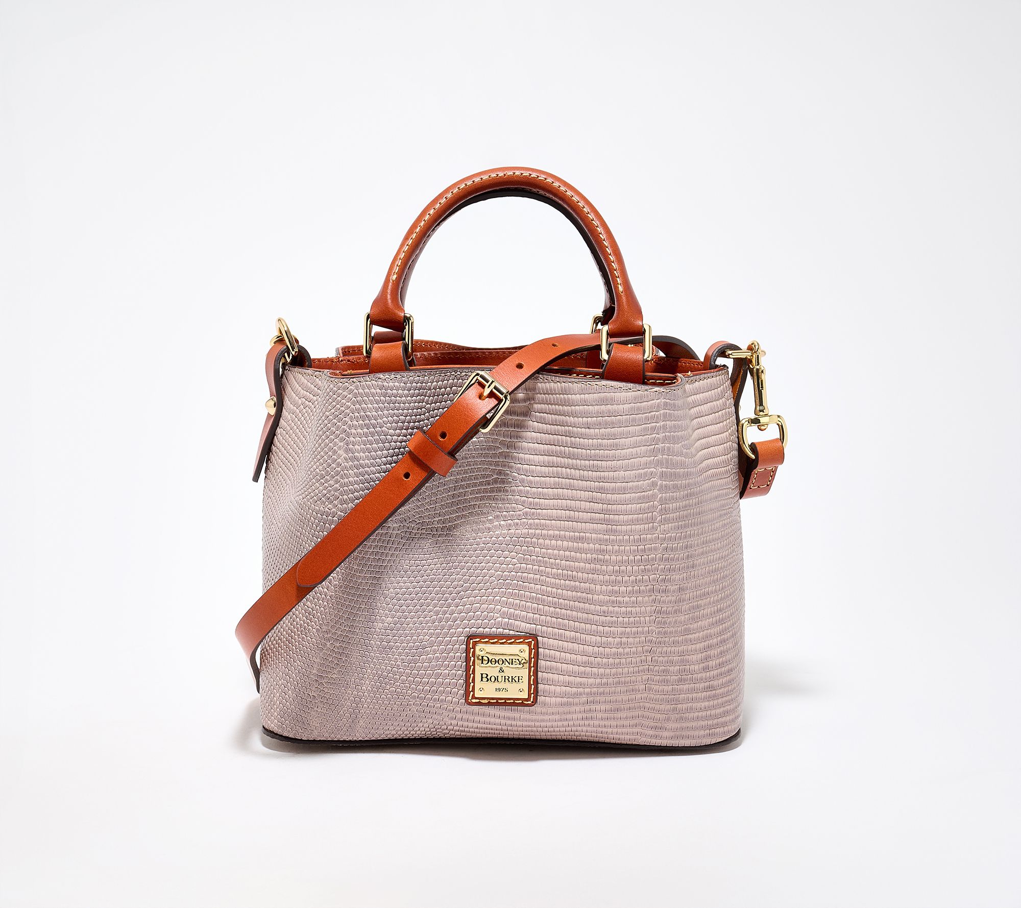 Dooney & Bourke Embossed Lizard Leather Mini Barlow Satchel