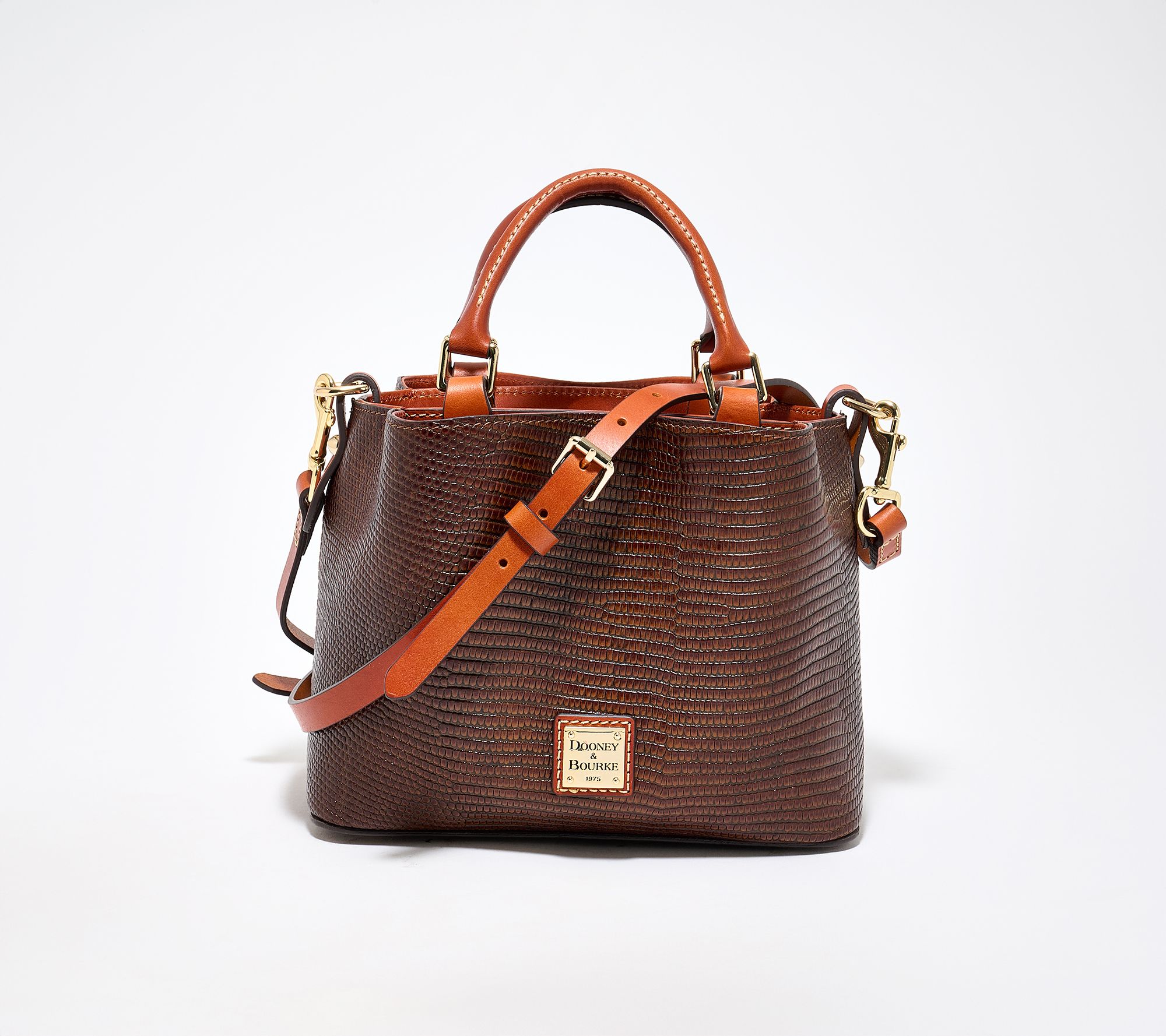 Dooney & Bourke Embossed Lizard Leather Mini Barlow Satchel
