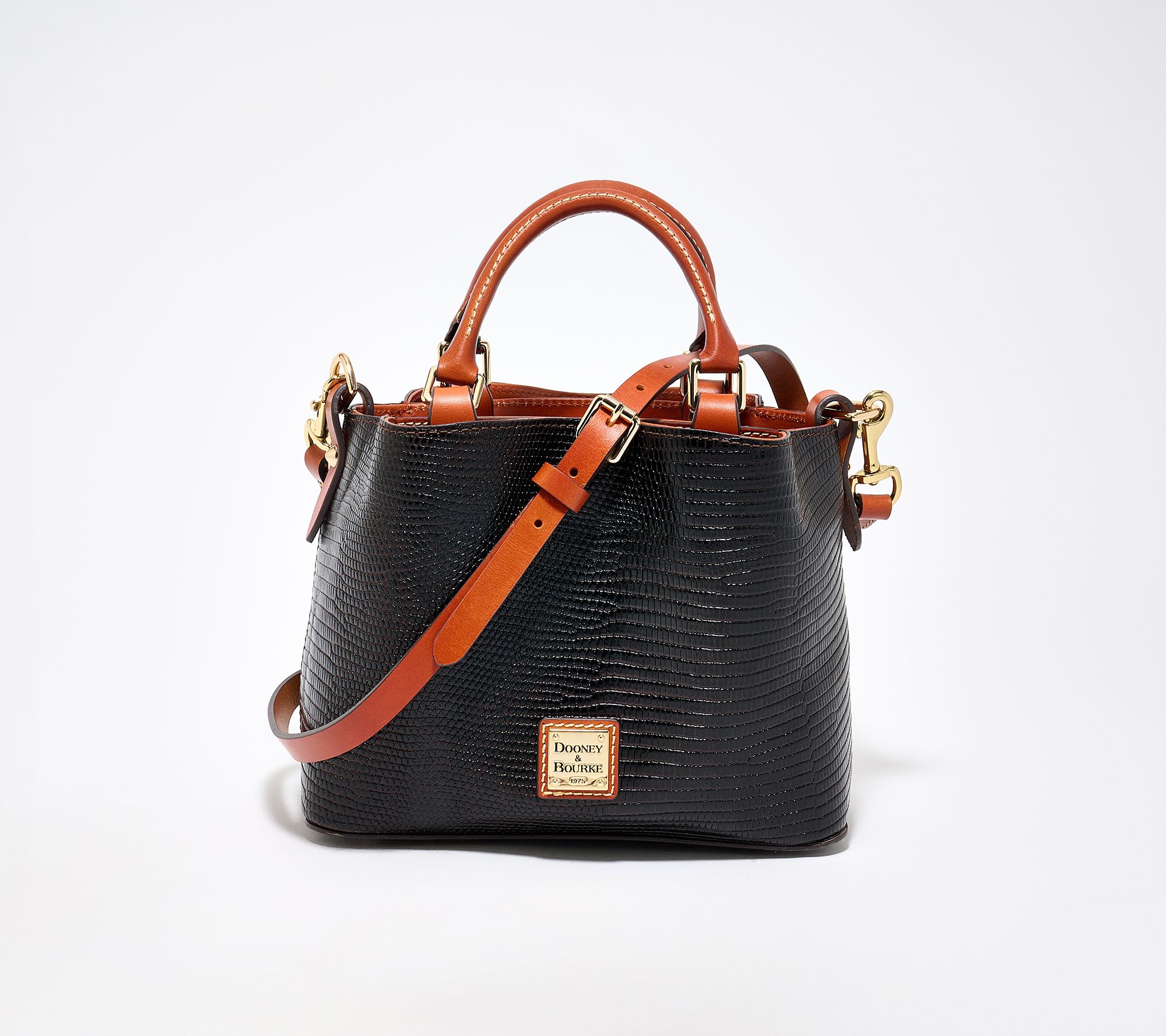 Dooney & Bourke Embossed Lizard Leather Mini Barlow Satchel