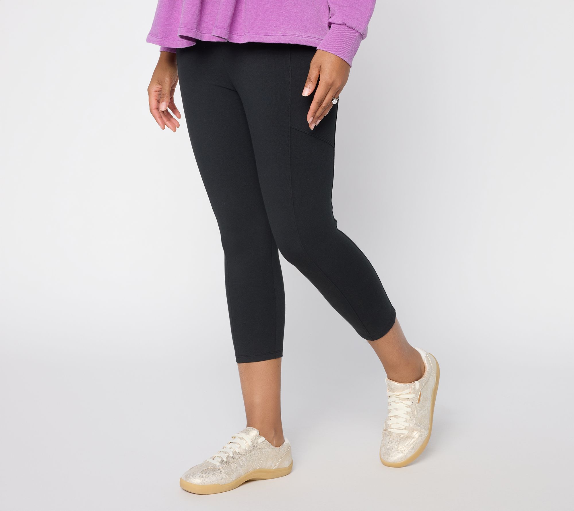 LOGO Layers by Lori Goldstein Tall Cropped Legging with Pockets