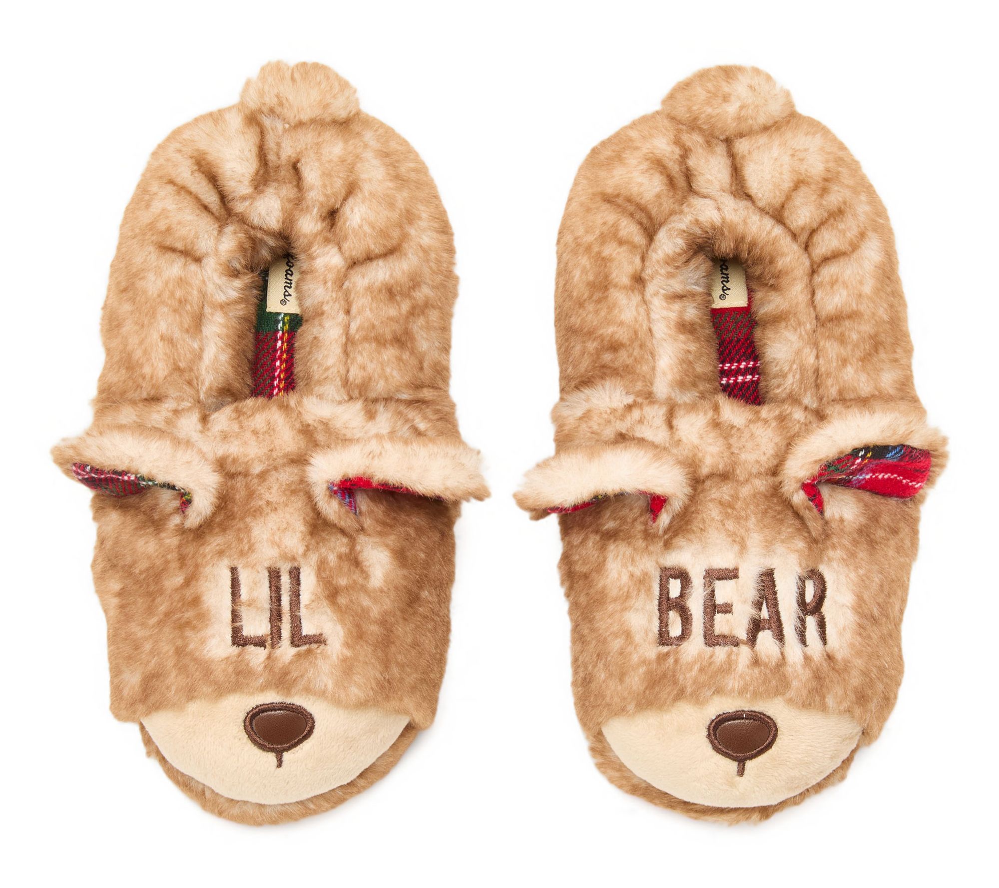 Dearfoams Kid's Toddler Lil Bear Christmas Critter Slipper