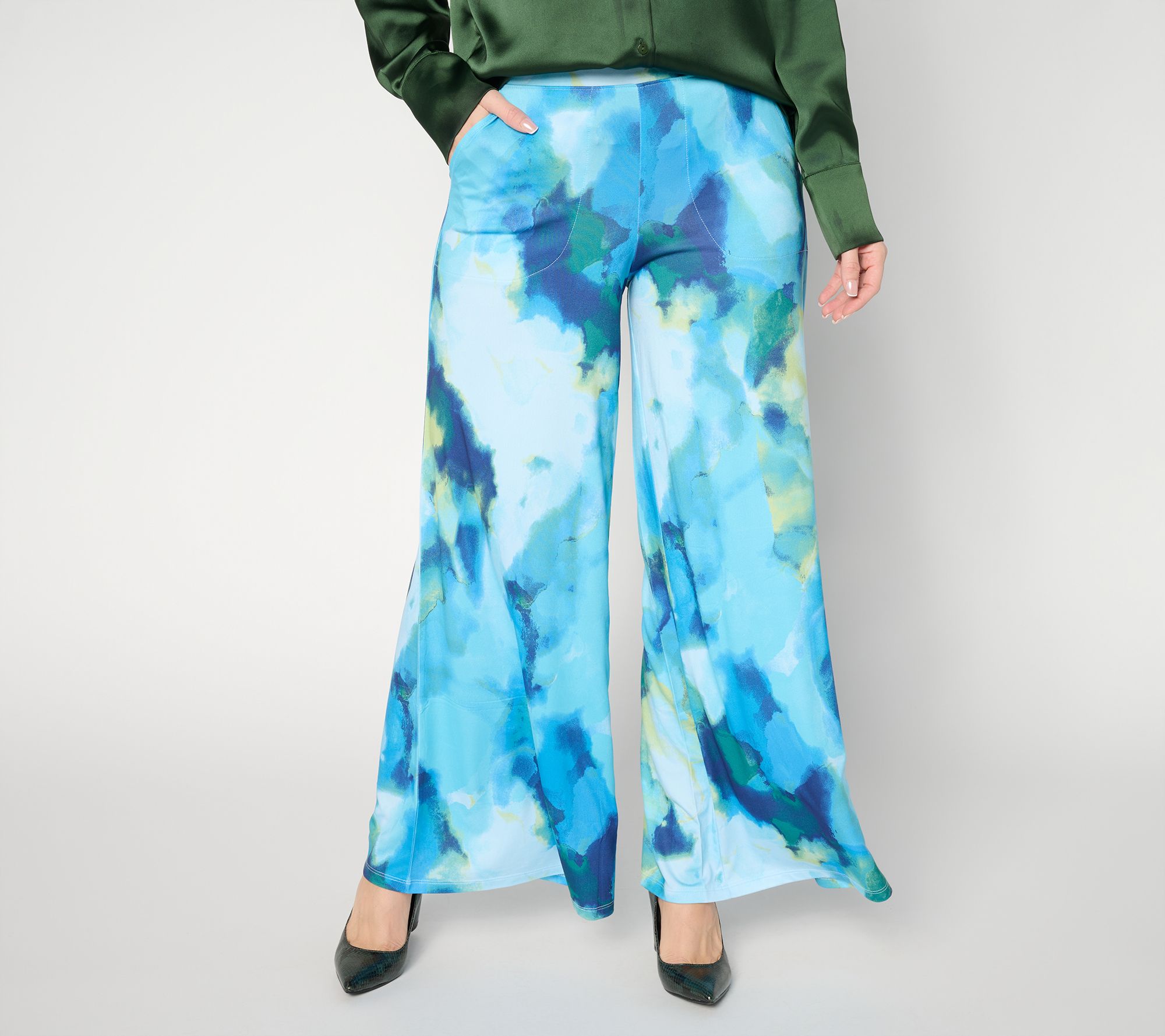 Mally Roncal Regular Wide Leg Feather Knit Pant