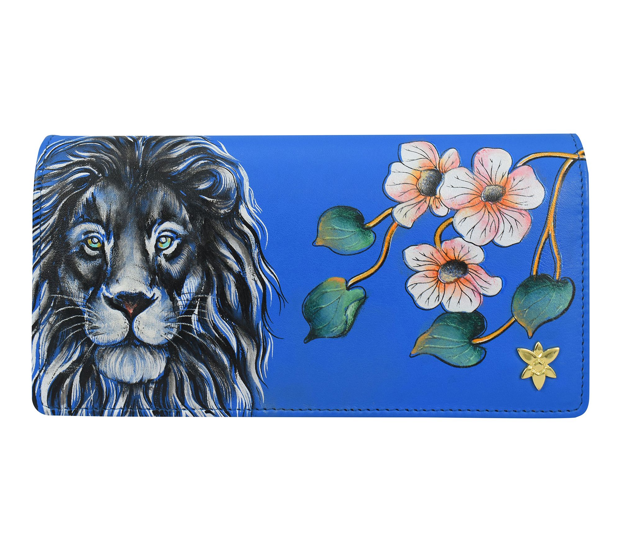 Anushcka Painted Leather Accordion Flap Wallet