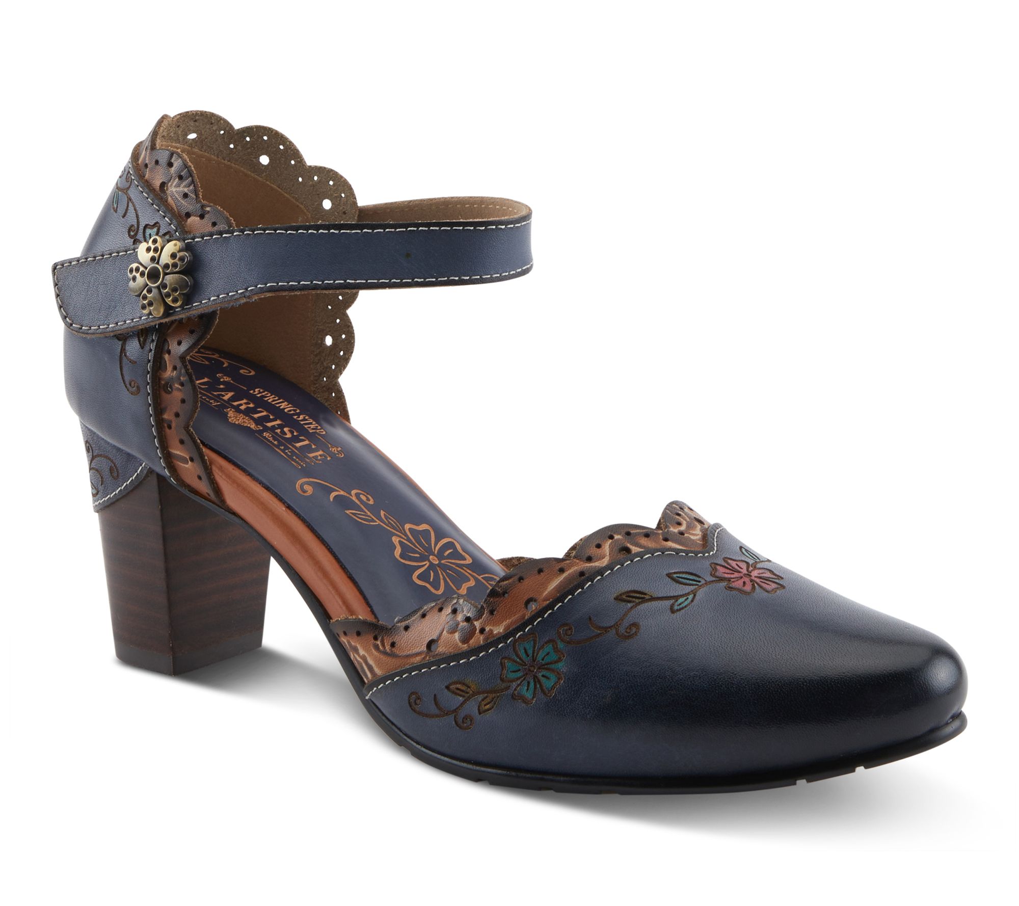 L'Artiste by Spring Step Leather Mary Jane Pumps - Sayyes