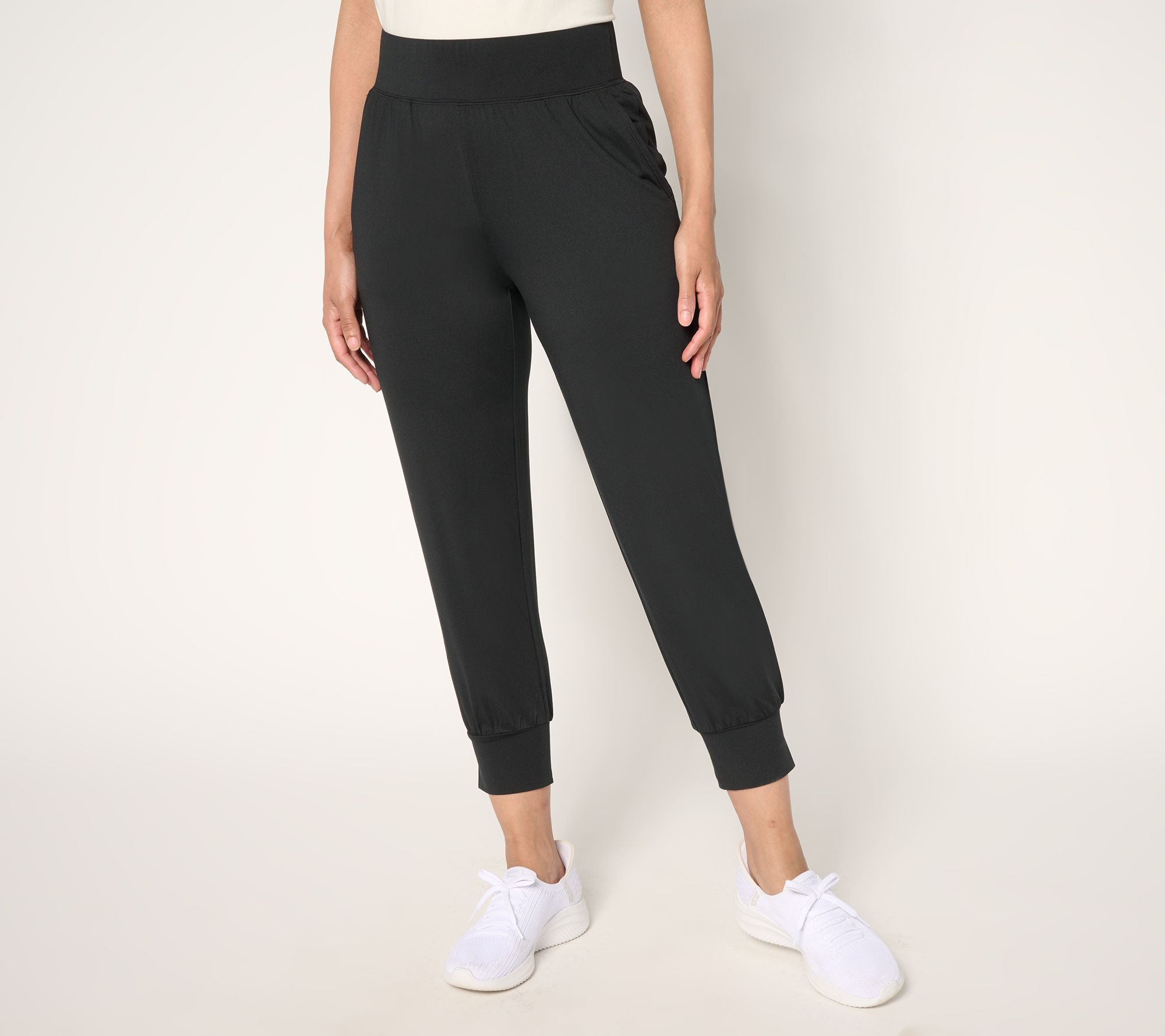 "As Is" Denim & Co. Active Pet Cool to the Touch Jersey Crop Joggers