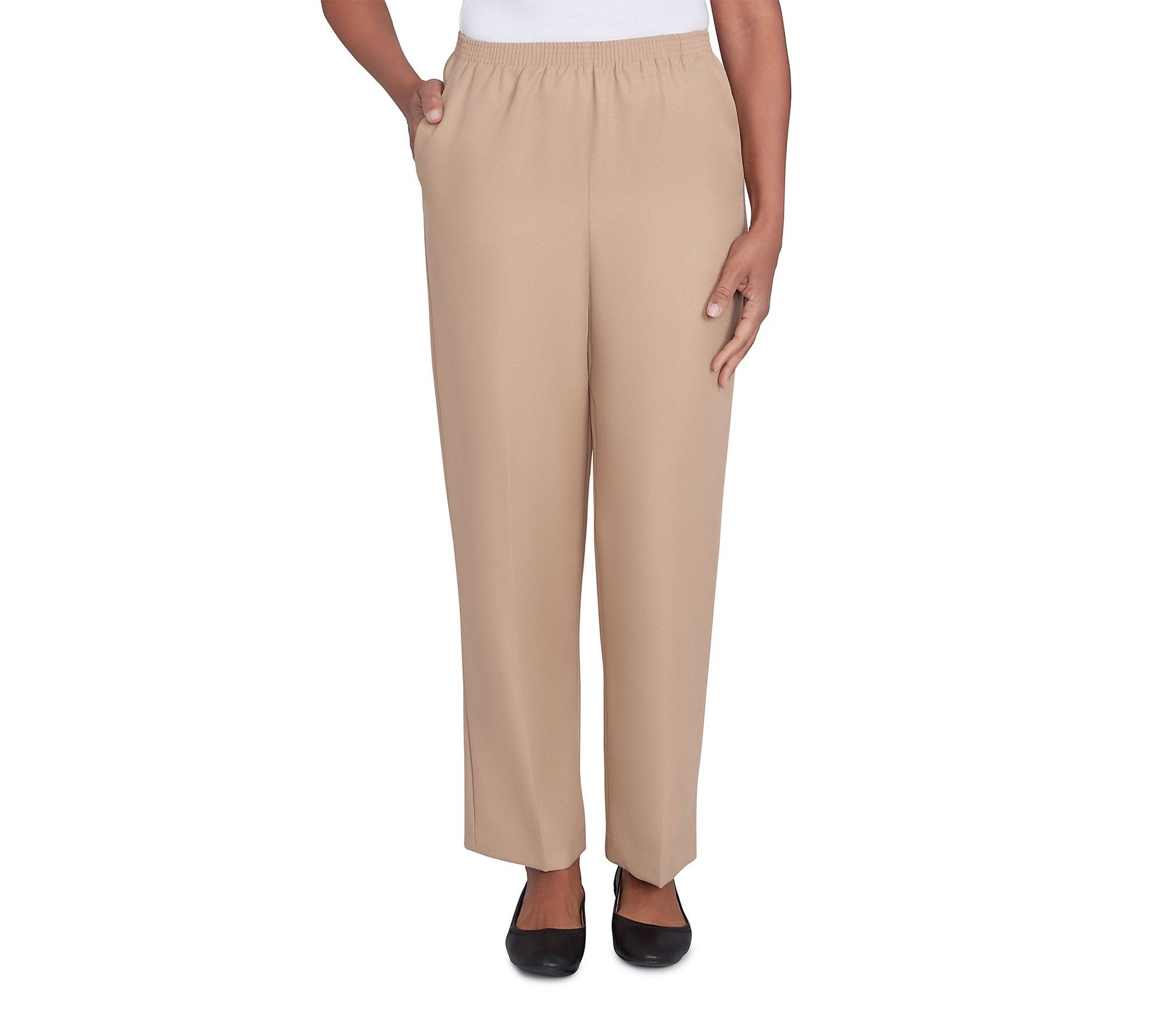 Alfred Dunner Petite Pull-On Straight-Leg Average Pants