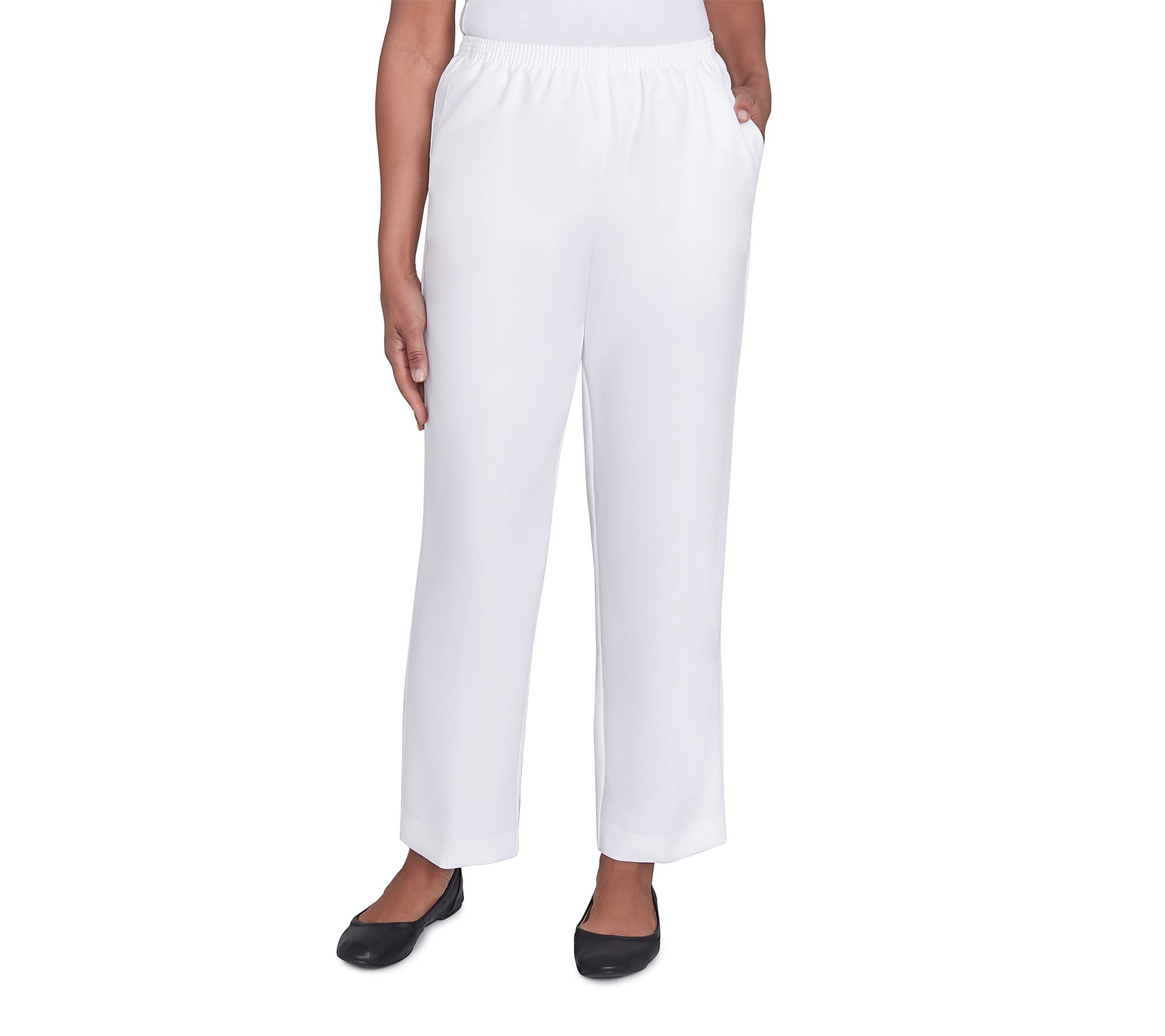 Alfred Dunner Petite Pull-On Straight-Leg Average Pants