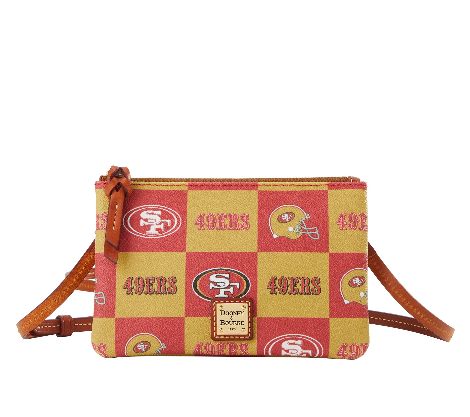 "As Is" Dooney & Bourke Coated Cotton NFL Top Zip Crossbody