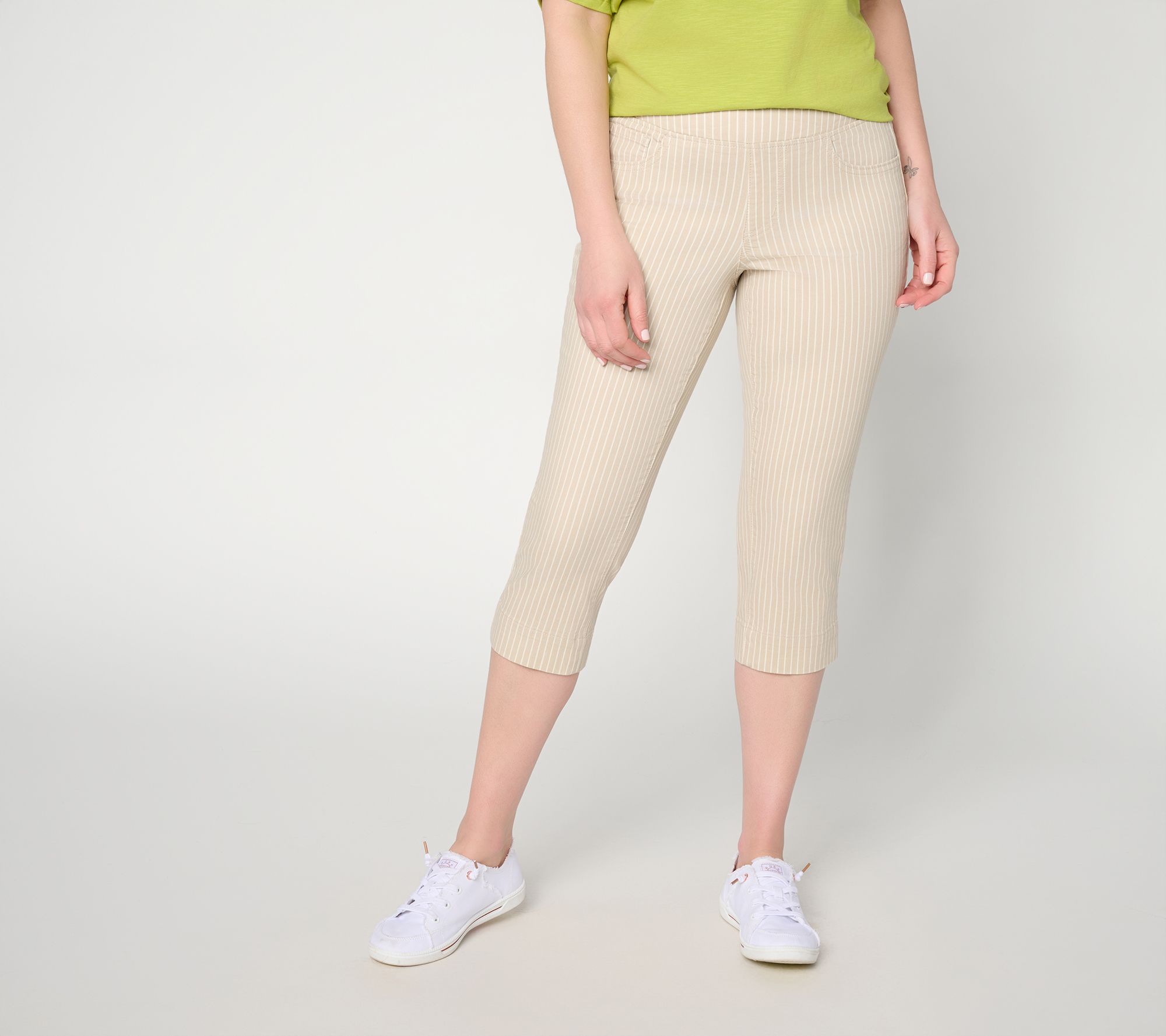 Belle by Kim Gravel Petite TripleLuxe Stars & Stripes Twill Crop Jean