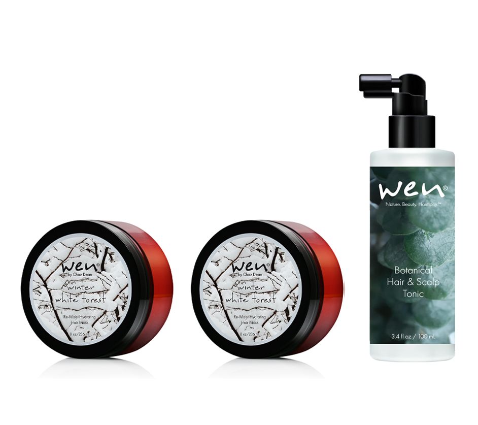  WEN by Chaz Dean Re-Moist Mask Duo + 3.4oz Botanical Tonic