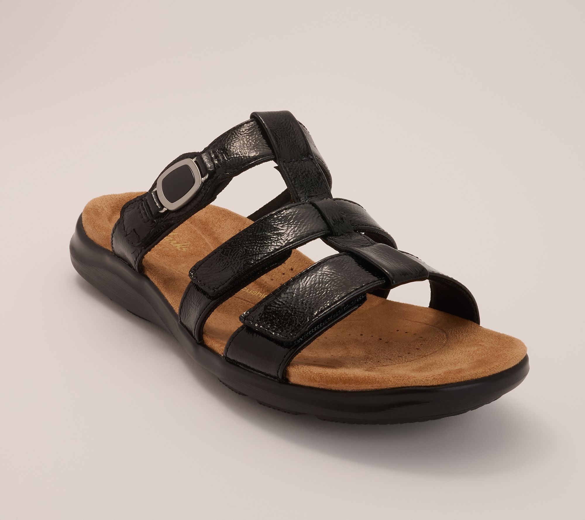 Clarks Artisan Leather Slide Sandals -Kitly Pearl