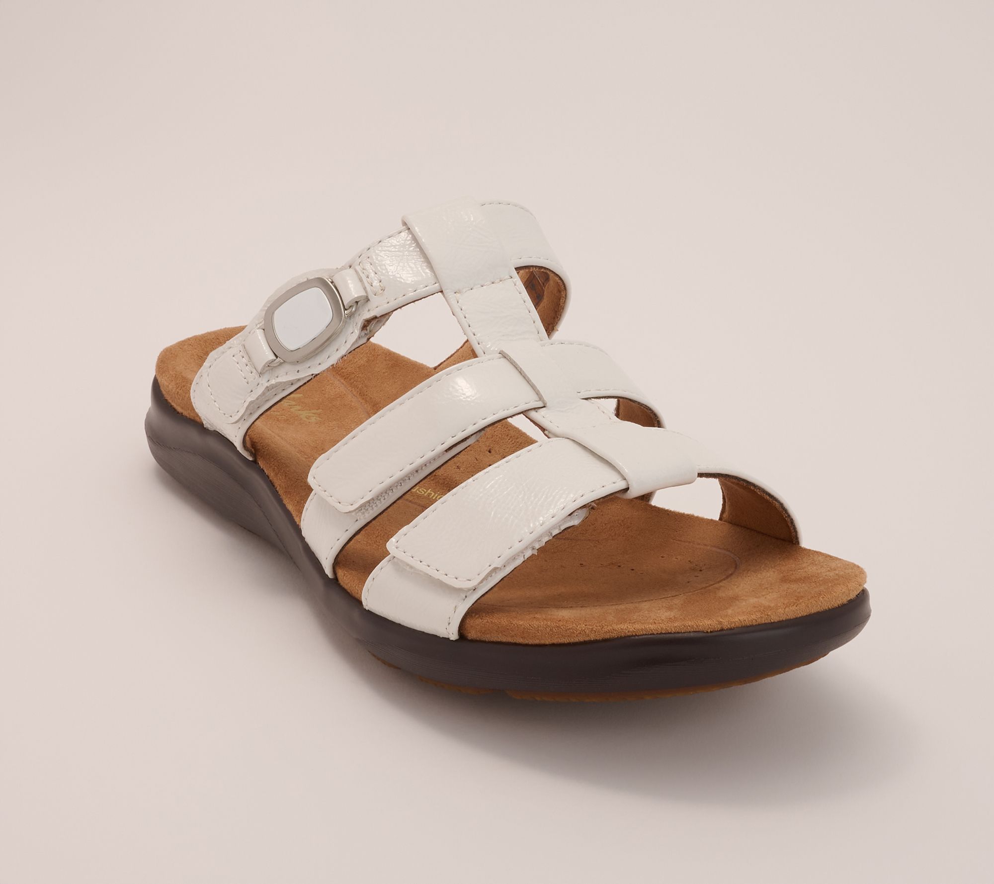 Clarks Artisan Leather Slide Sandals -Kitly Pearl