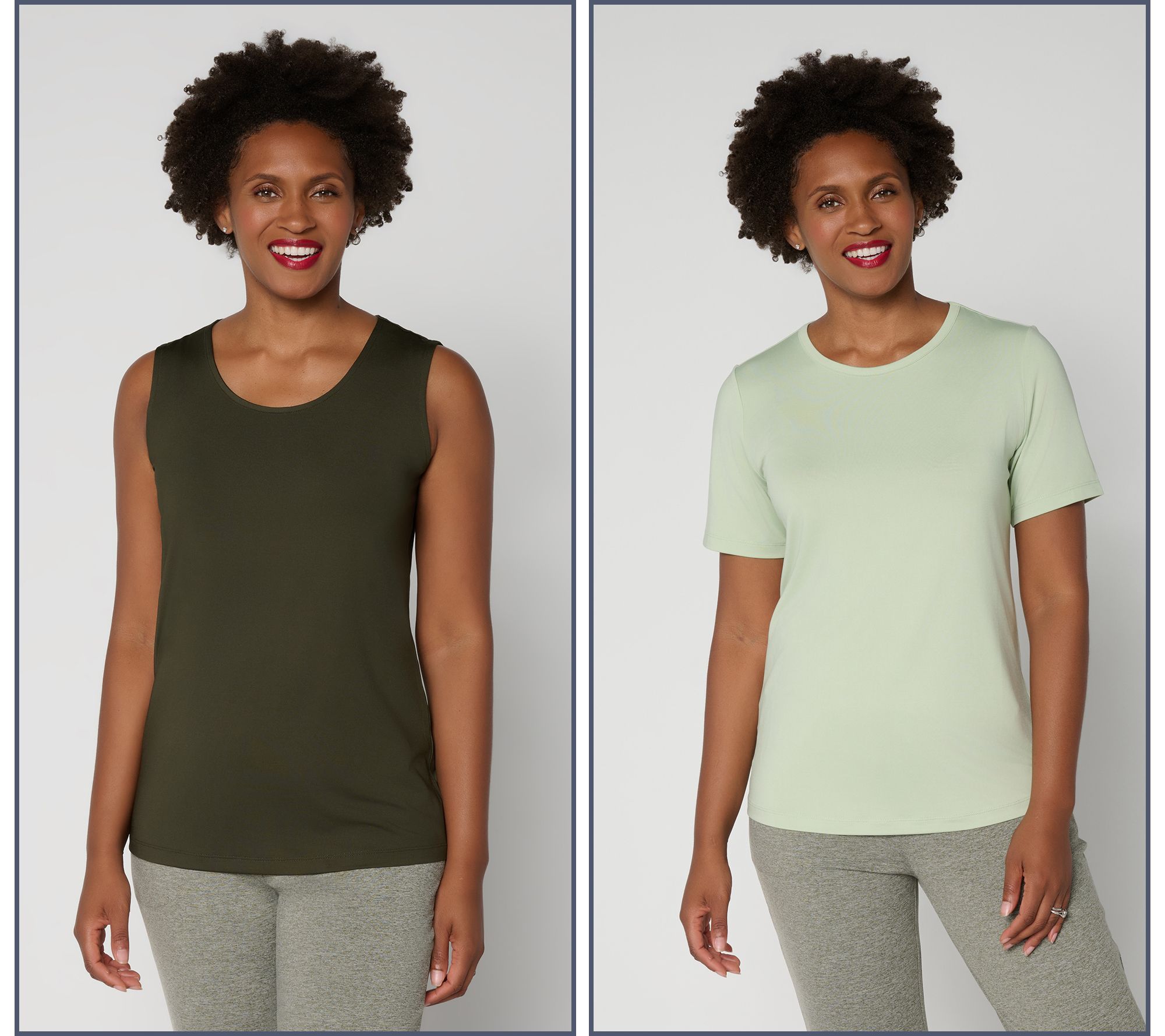 Denim & Co. Active Cool to the Touch 2 Pack Top and Tank - QVC.com