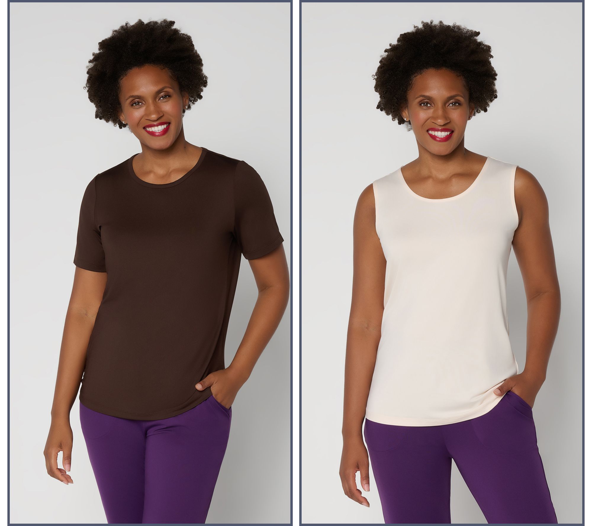 Denim & Co. Active Cool to the Touch 2 Pack Top and Tank