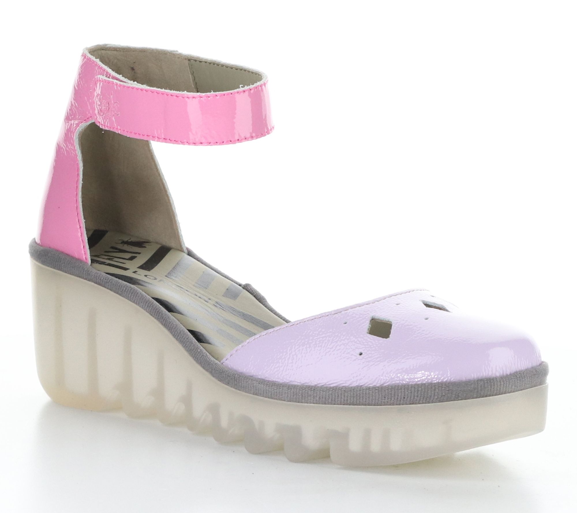 Fly London Nappalak Patent Leather Wedge Sandals