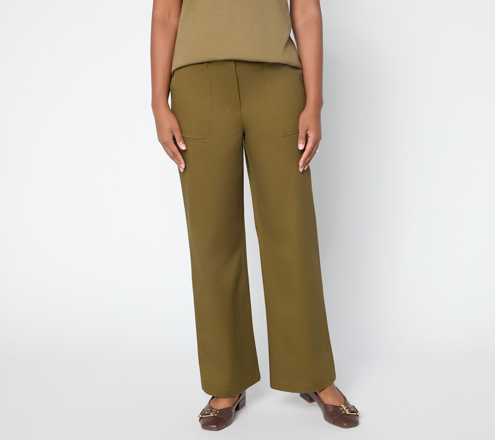 "As Is" Martha Stewart Signature Pet Two PocketTwill Ankle Pants