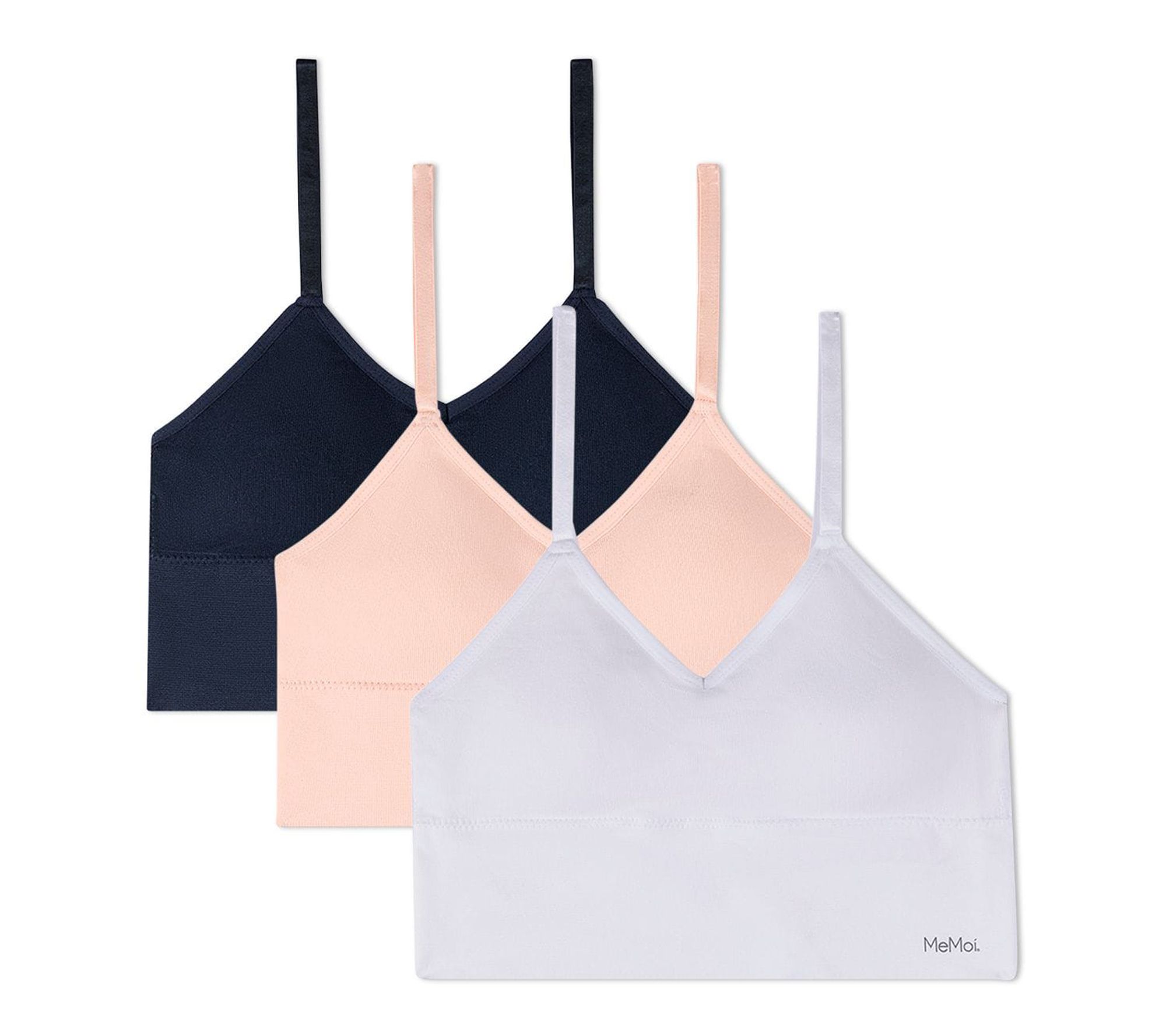 Memoi Women's Set of 3 Seamless Tag-Free PaddedPullover Bras