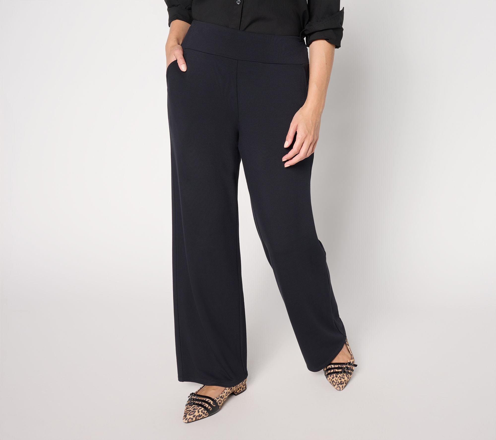 "As Is" Brandis Dress Out Loud Pet Acquitted Knit Wide Leg Pants