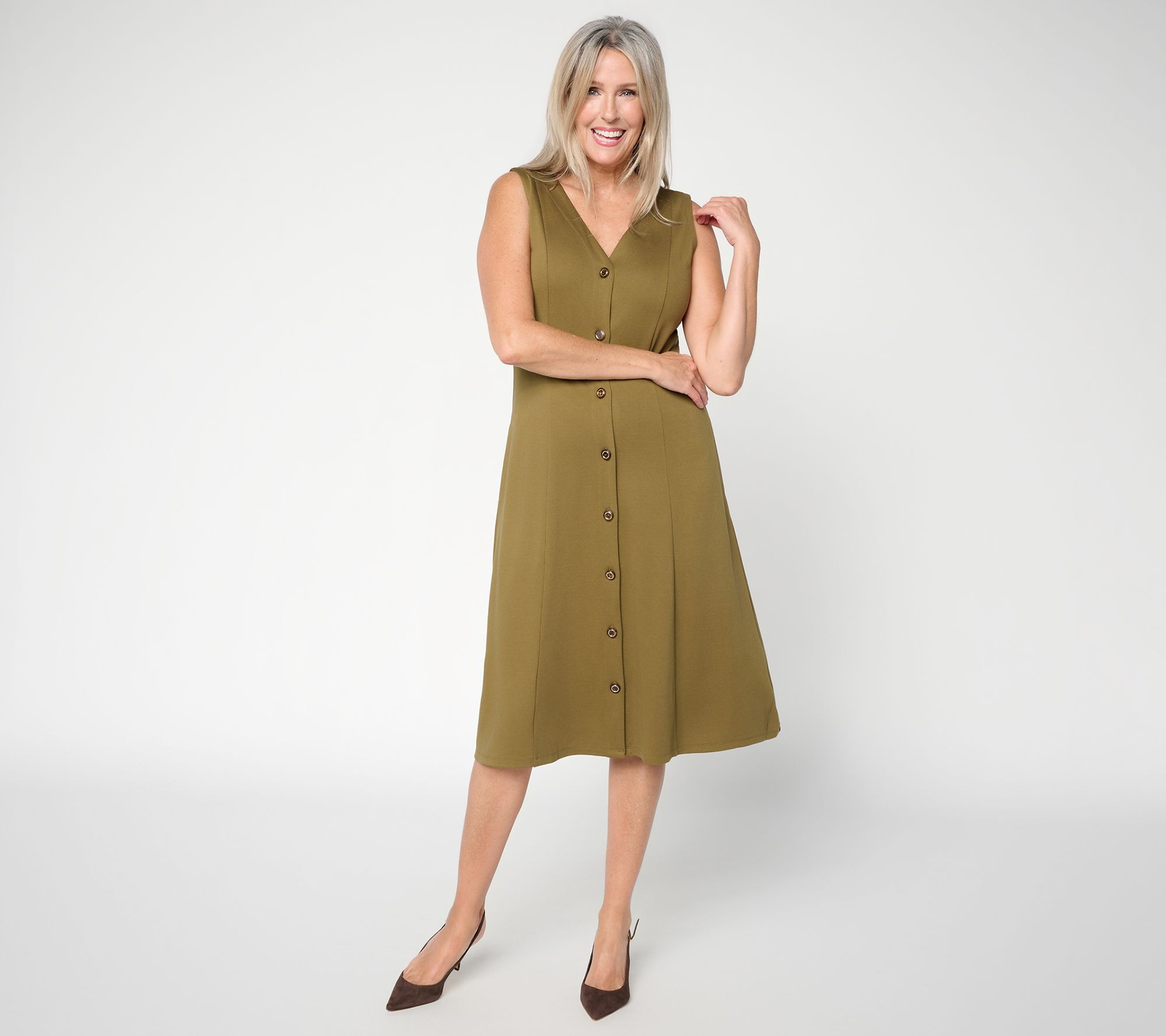 BEAUTIFUL by Lawrence Zarian Petite Sleeveless Midi Dress