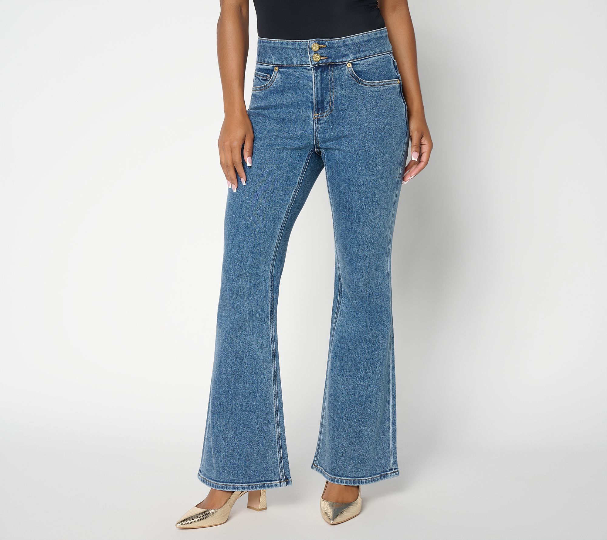 Mally Roncal FierceFlex Regular Indigo Waist Defining Bootcut Jean
