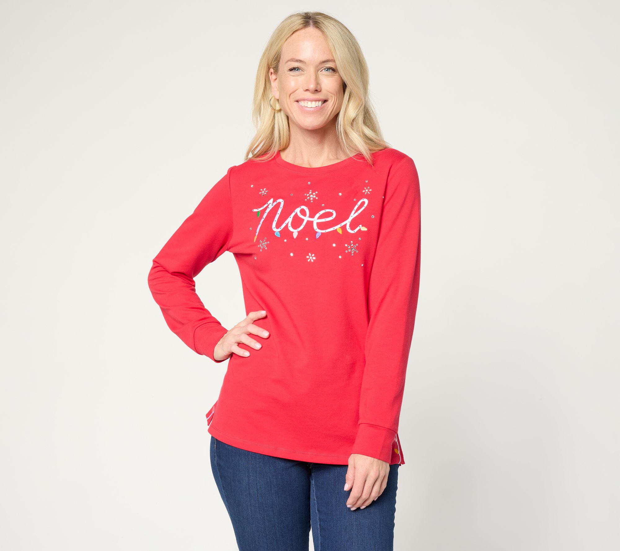 Quacker Factory Christmas Magic French Terry Top