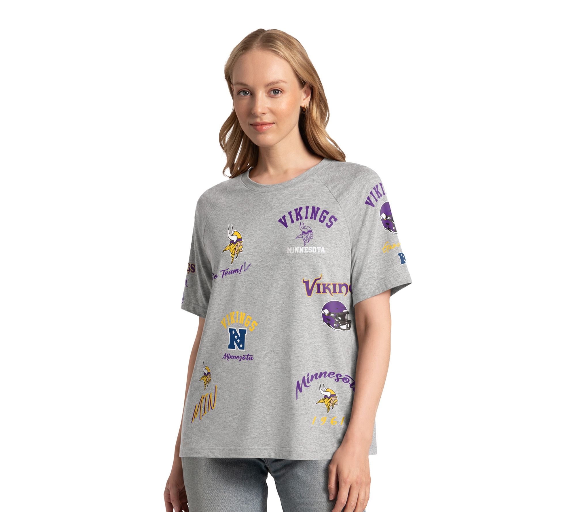 NFL Officially Licensed Women's LOGO Patch Short Sleeve T