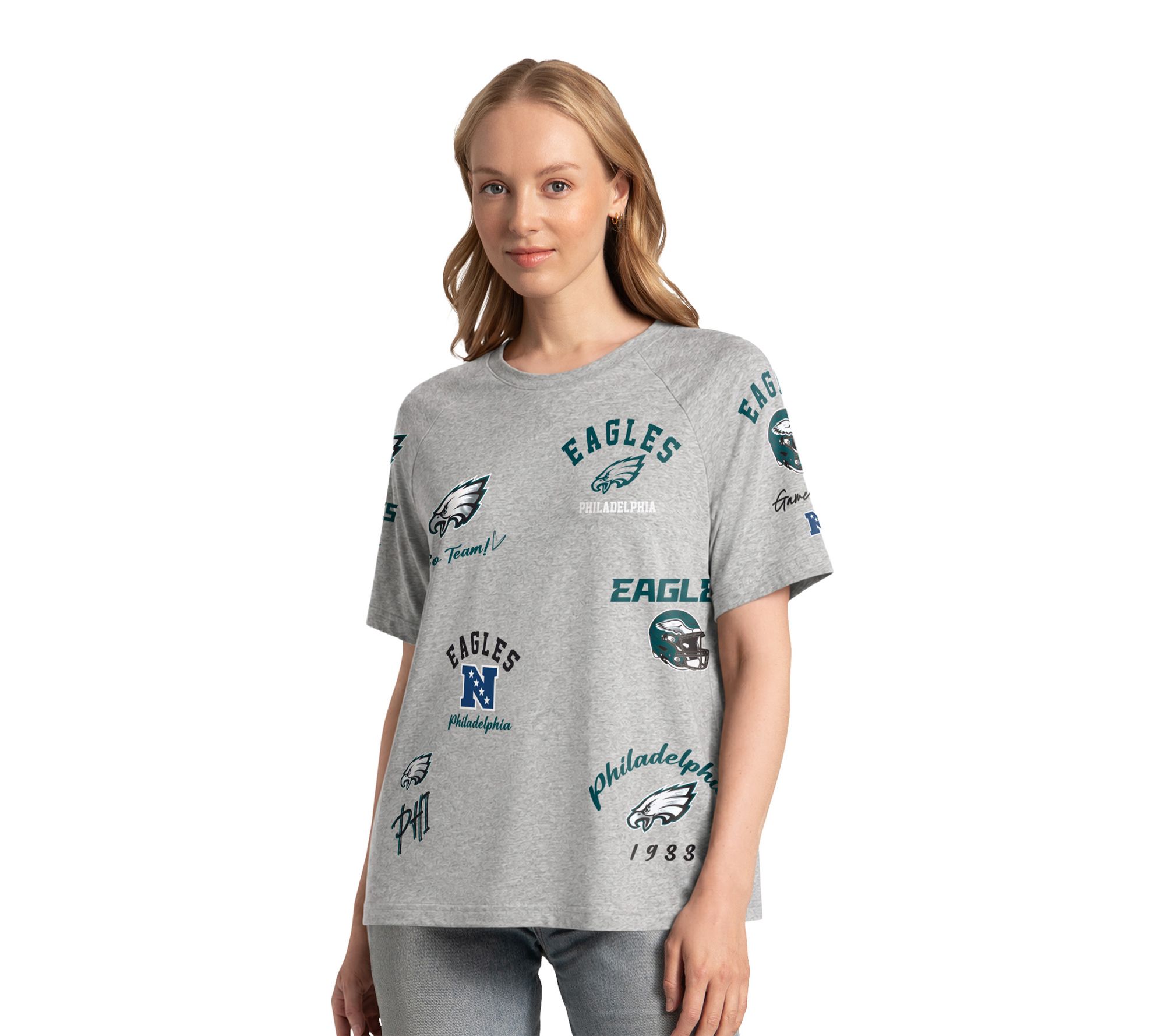 NFL Officially Licensed Women's LOGO Patch Short Sleeve T