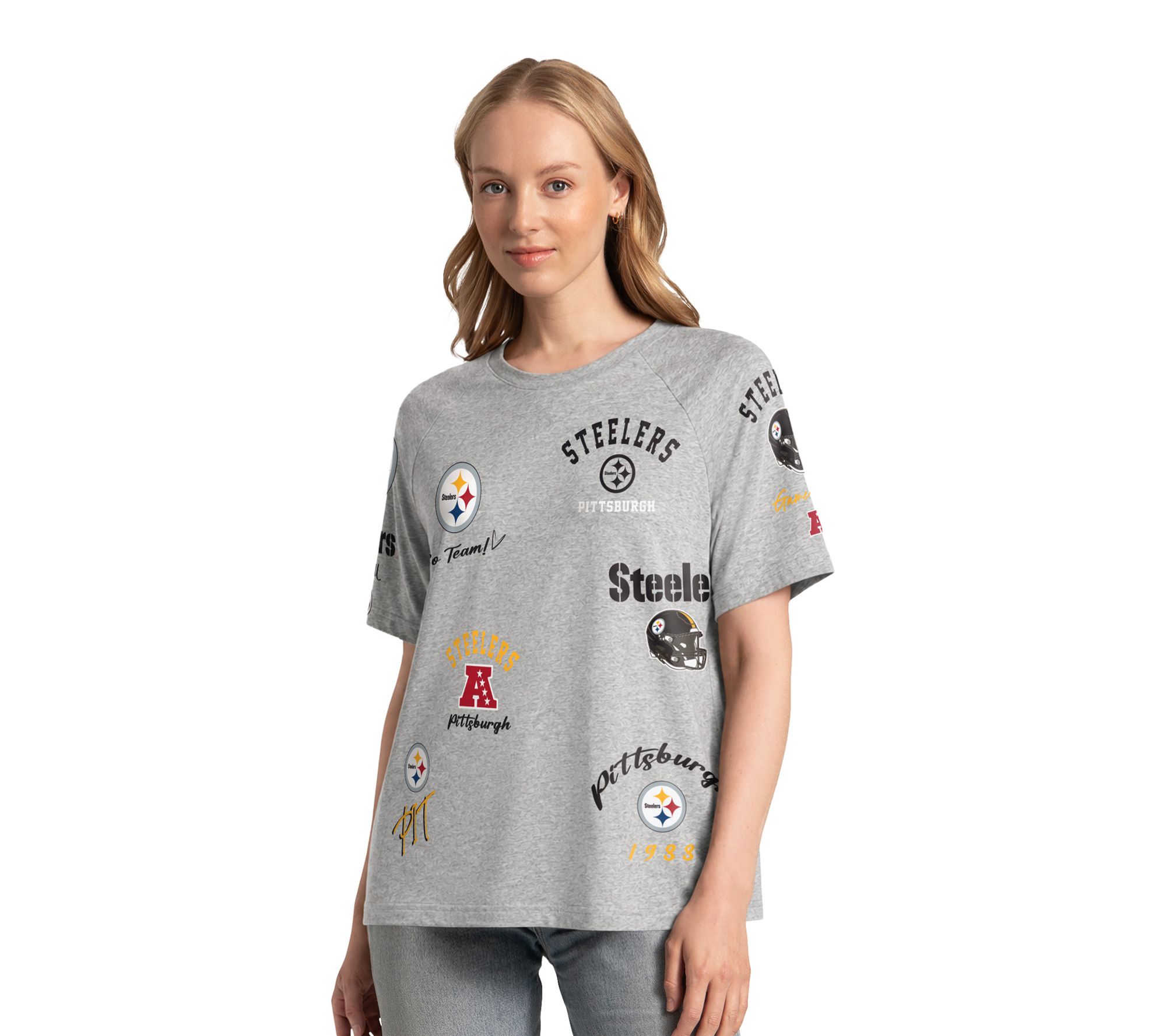 NFL Officially Licensed Women's LOGO Patch Short Sleeve T