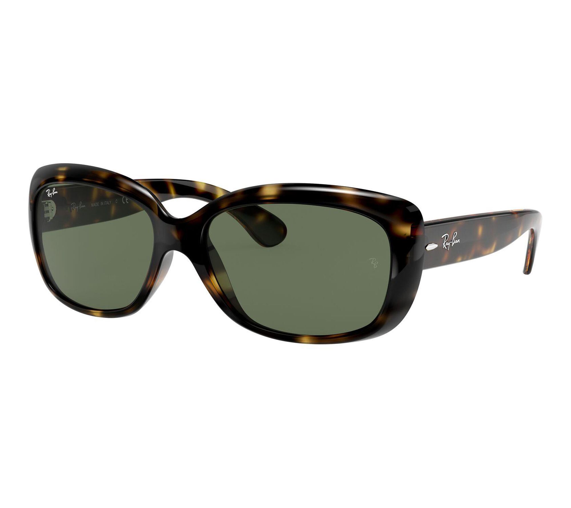 Ray-Ban Jackie Ohh Sunglasses-Polished Light Havana/Green-58mm