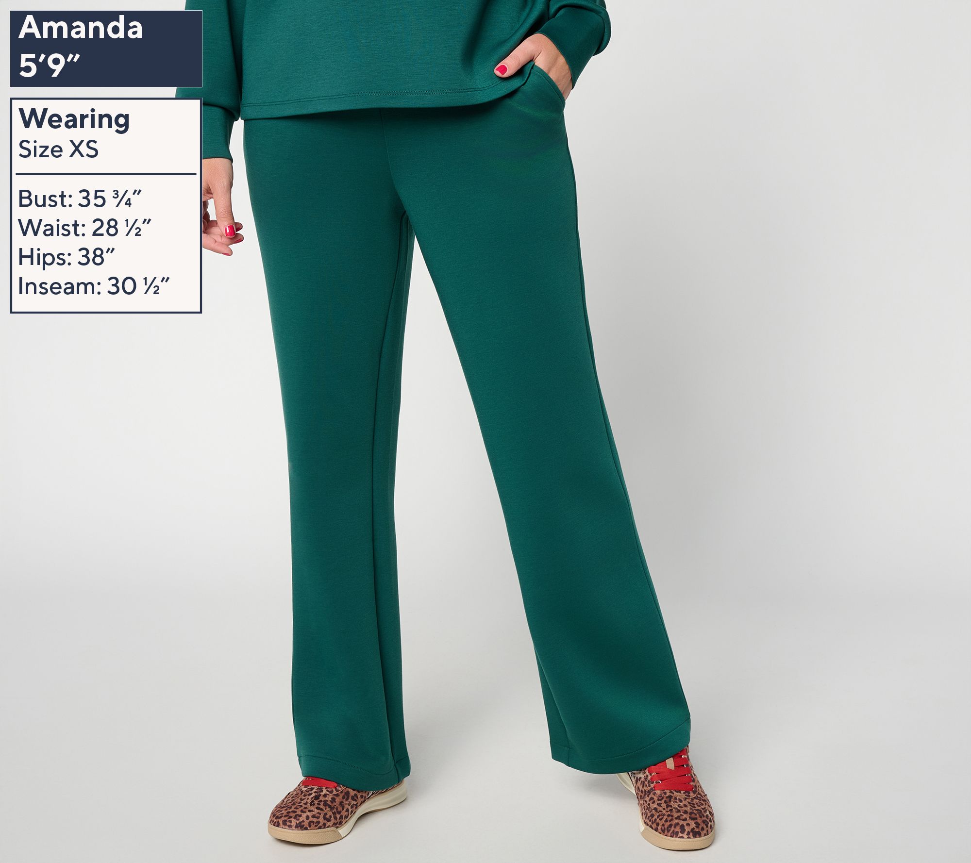 Carla Rockmore Collection Statement Scuba Straight Leg Sweatpants