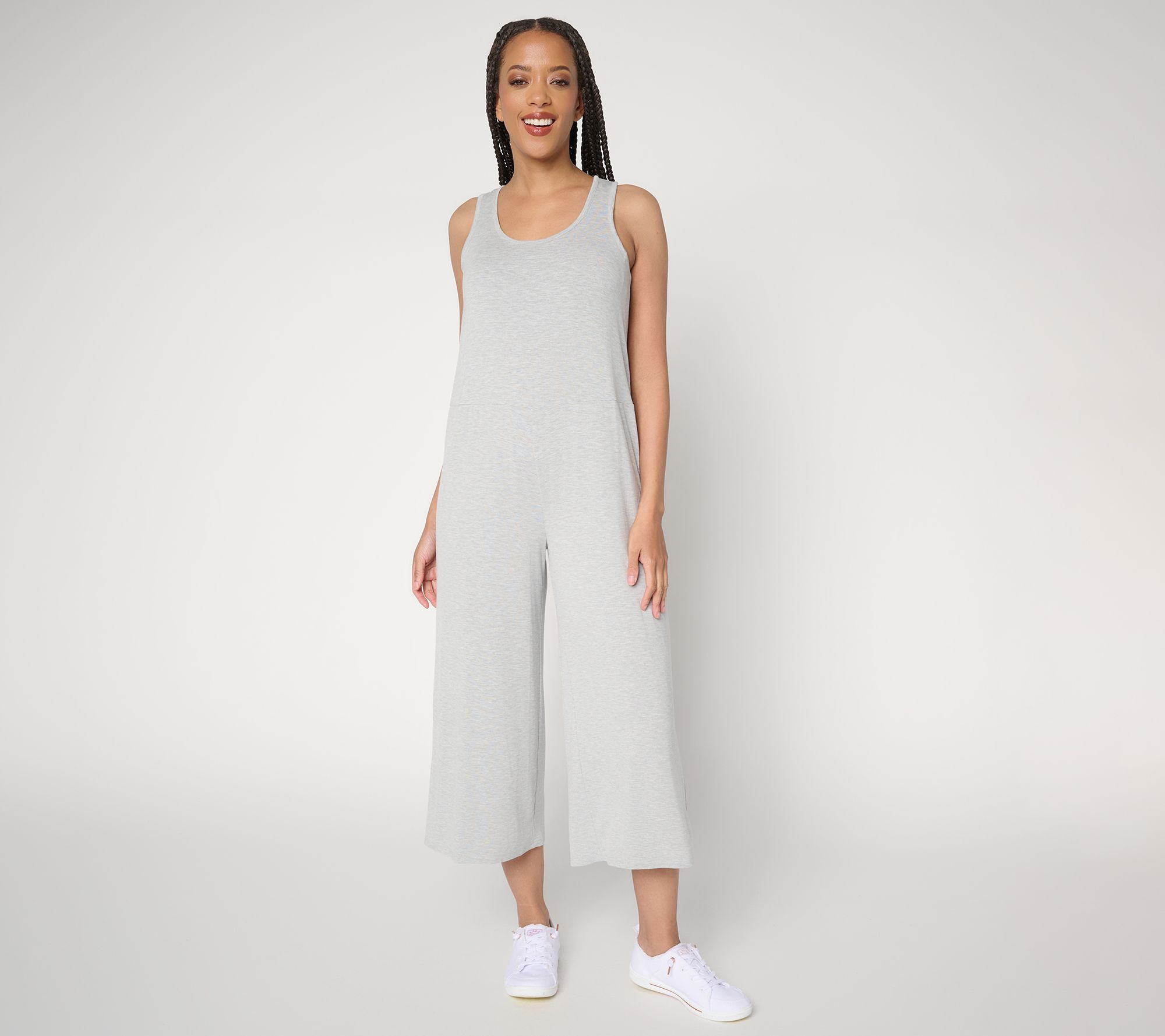 "As Is" Anybody Reg Soothing Knit Jersey Jumpsuit with Support System
