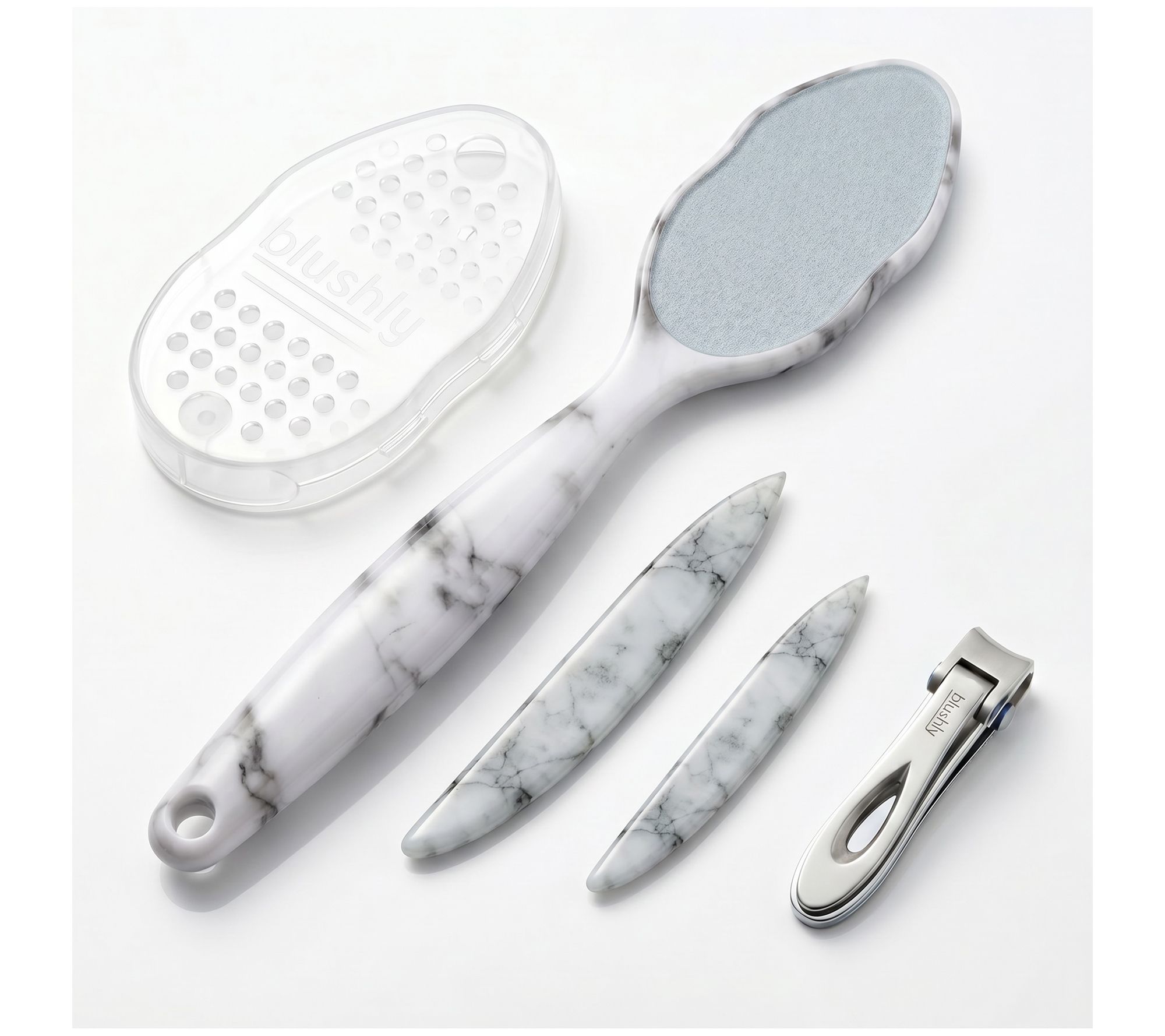 Blushly Extended Foot File Manicure File & Clippers