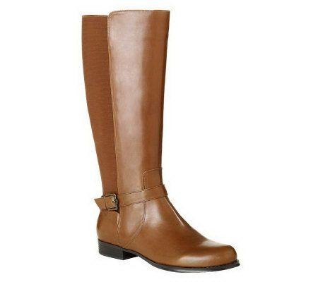 Isaac Mizrahi Live! Gored Leather Riding Boots - Page 1 — QVC.com