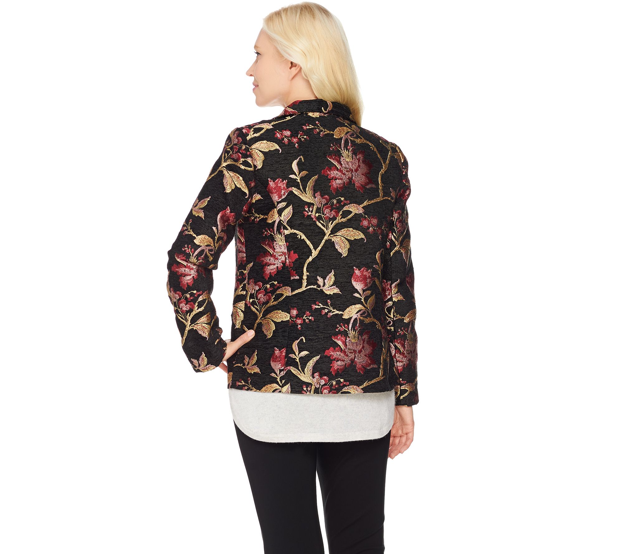 Susan Graver Tapestry Zip Front Jacket