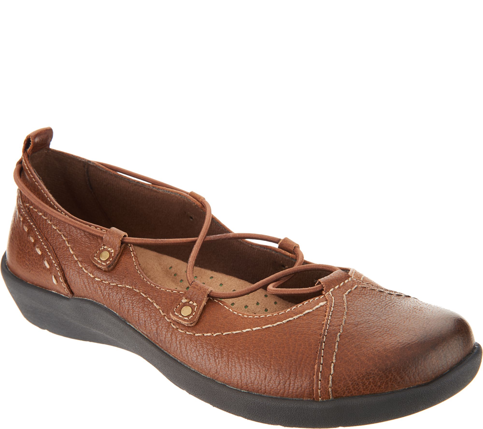 Earth Origins Leather Bungee Lace Slip Ons London