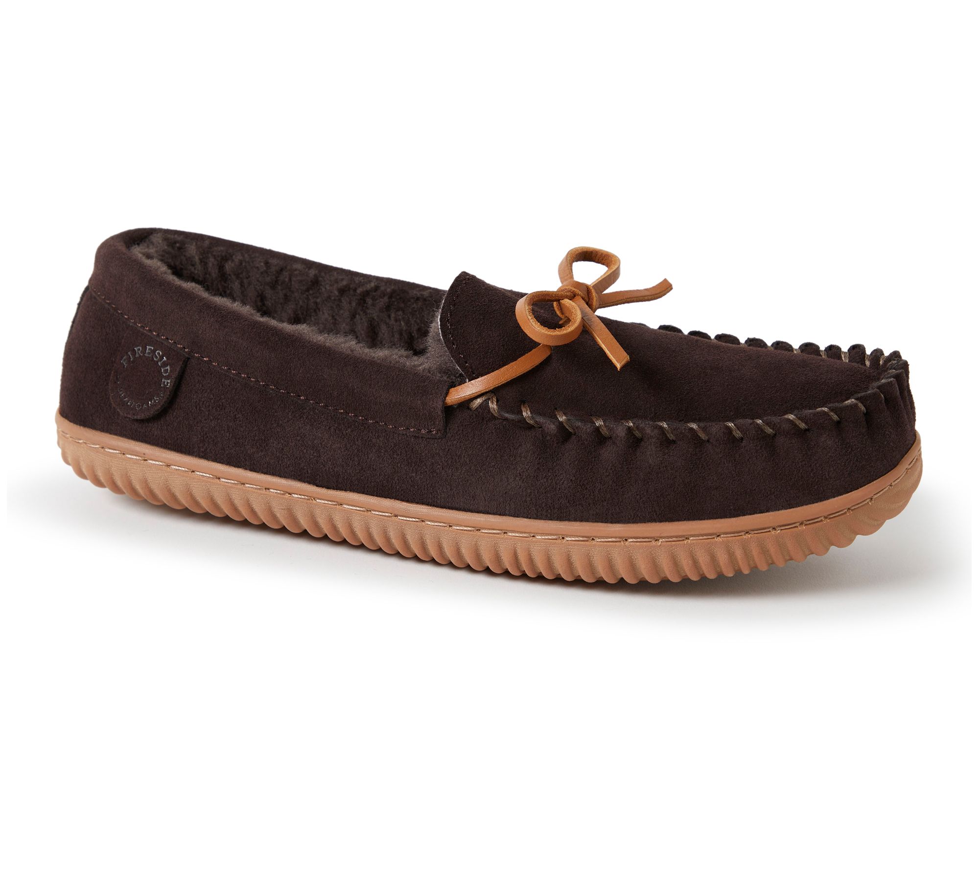 Fireside By Dearfoams Men's Shearling Moccasins- Nelson Bay