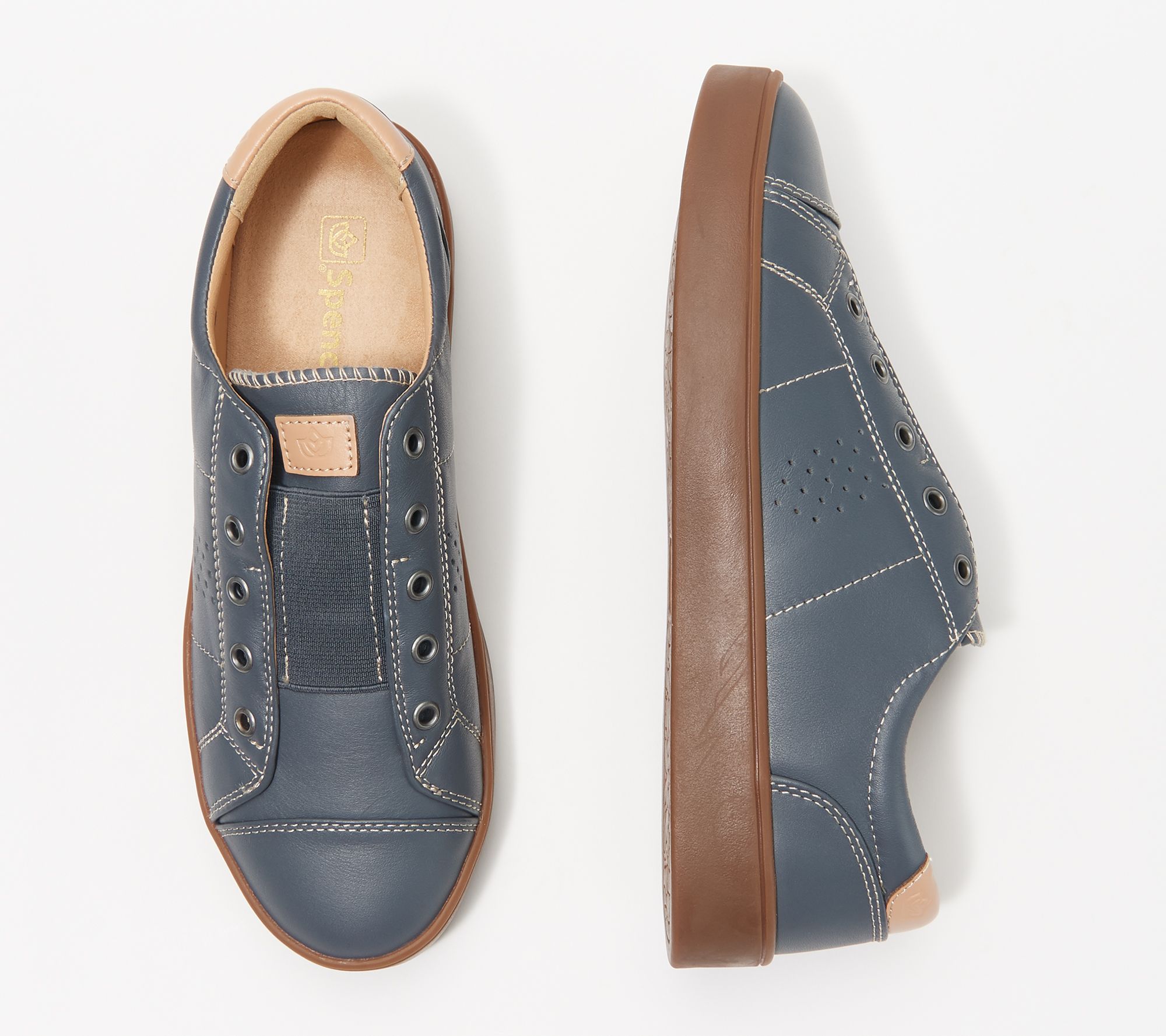 Spenco Orthotic Leather Slip-On Shoes 
