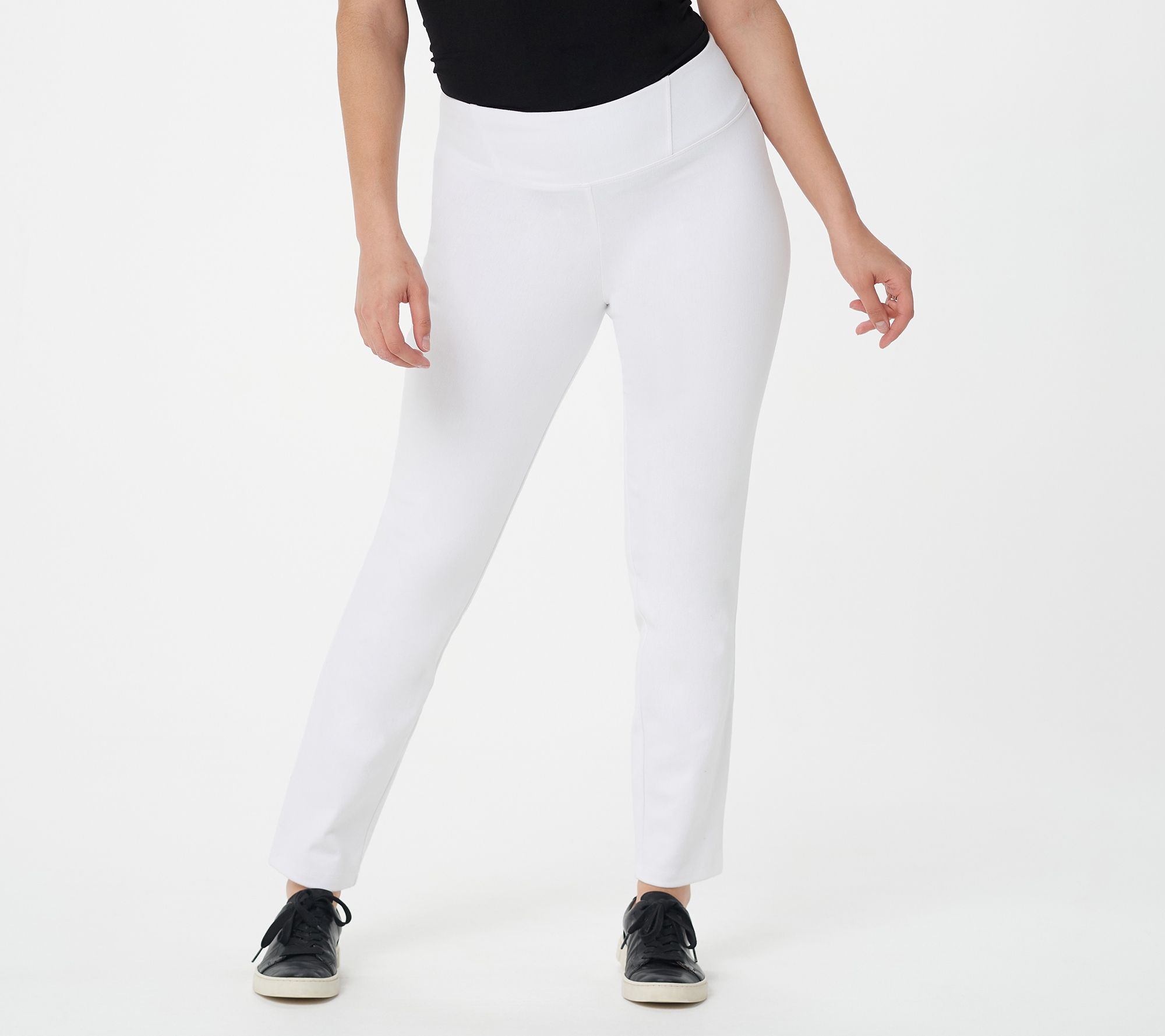 Women with Control Petite Tummy Control Prime Stretch Denim Pants