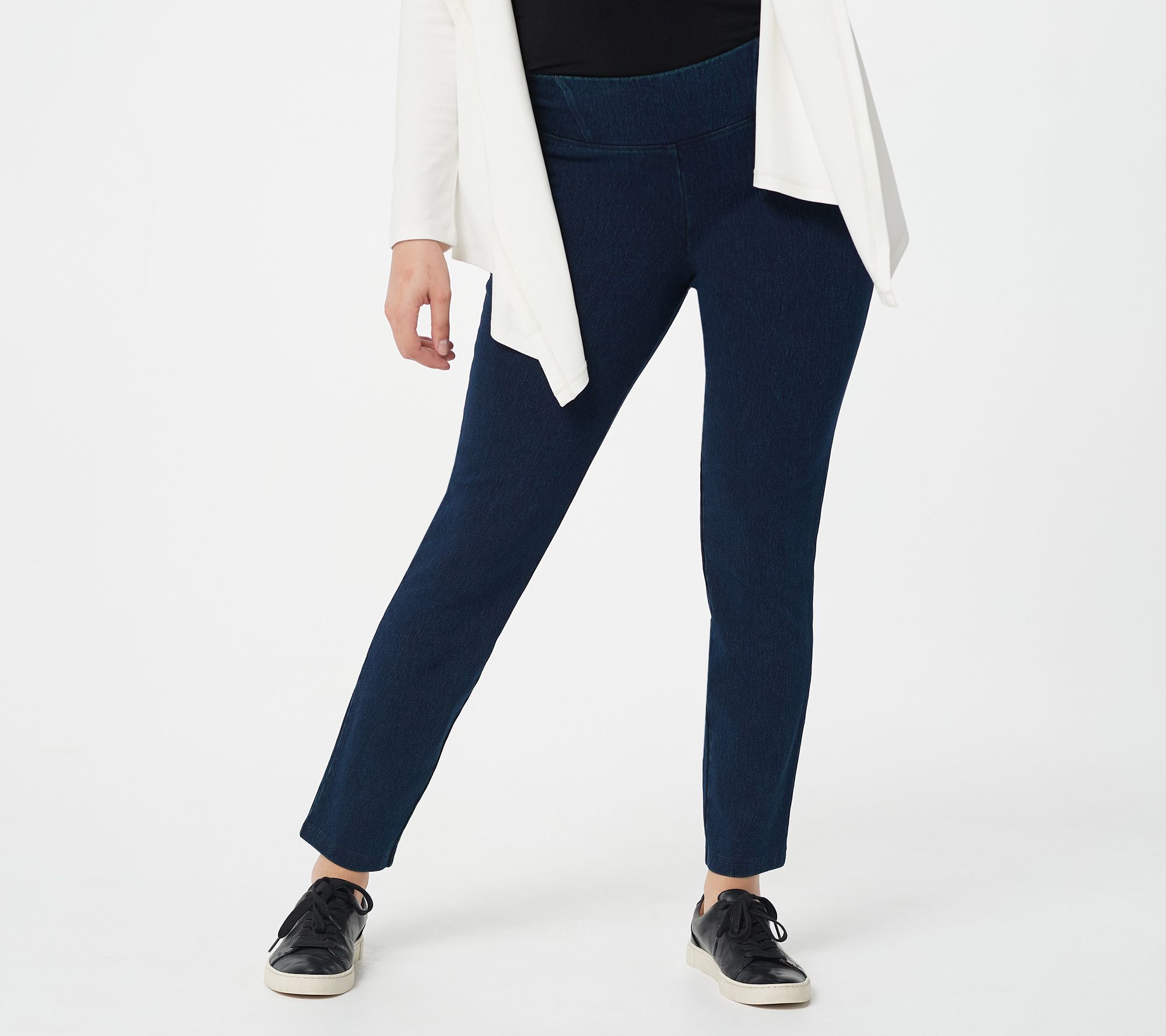 Women with Control Petite Tummy Control Prime Stretch Denim Pants