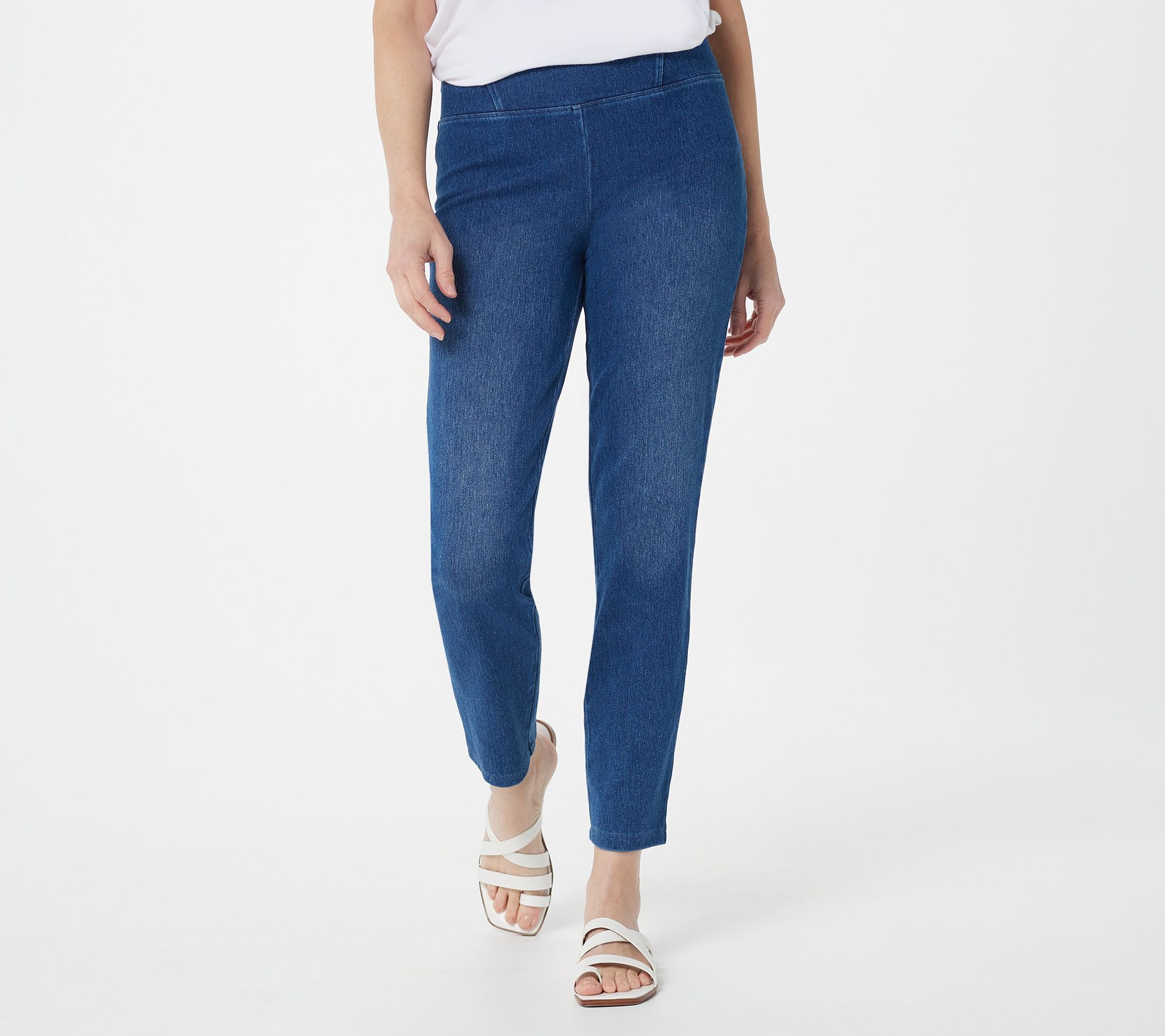 As Is Women with Control Tall Prime Stretch Denim Ruffle Pant 