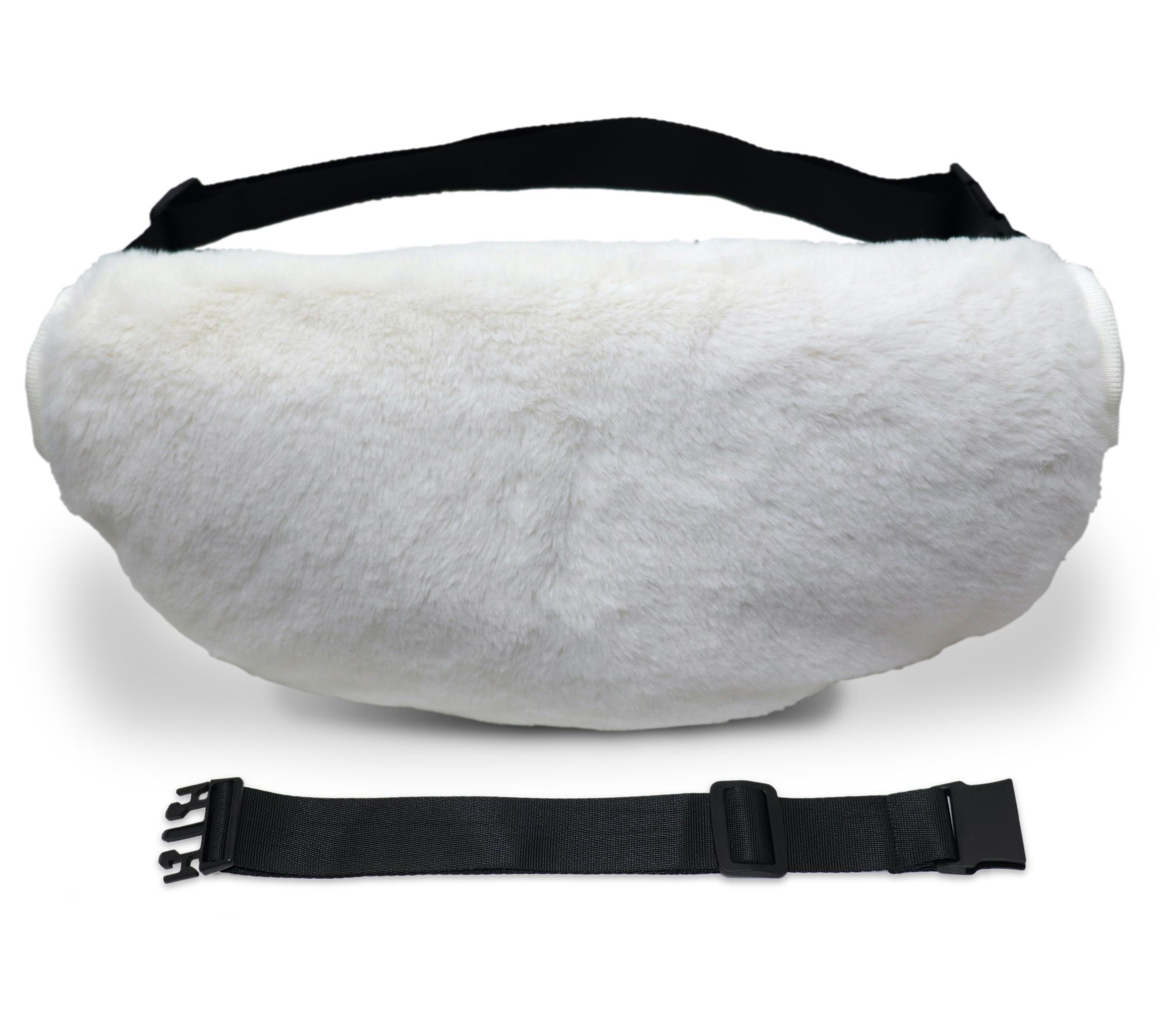Sprigs Adjustable Faux Fur Hand Muff Belt Bag with Extender