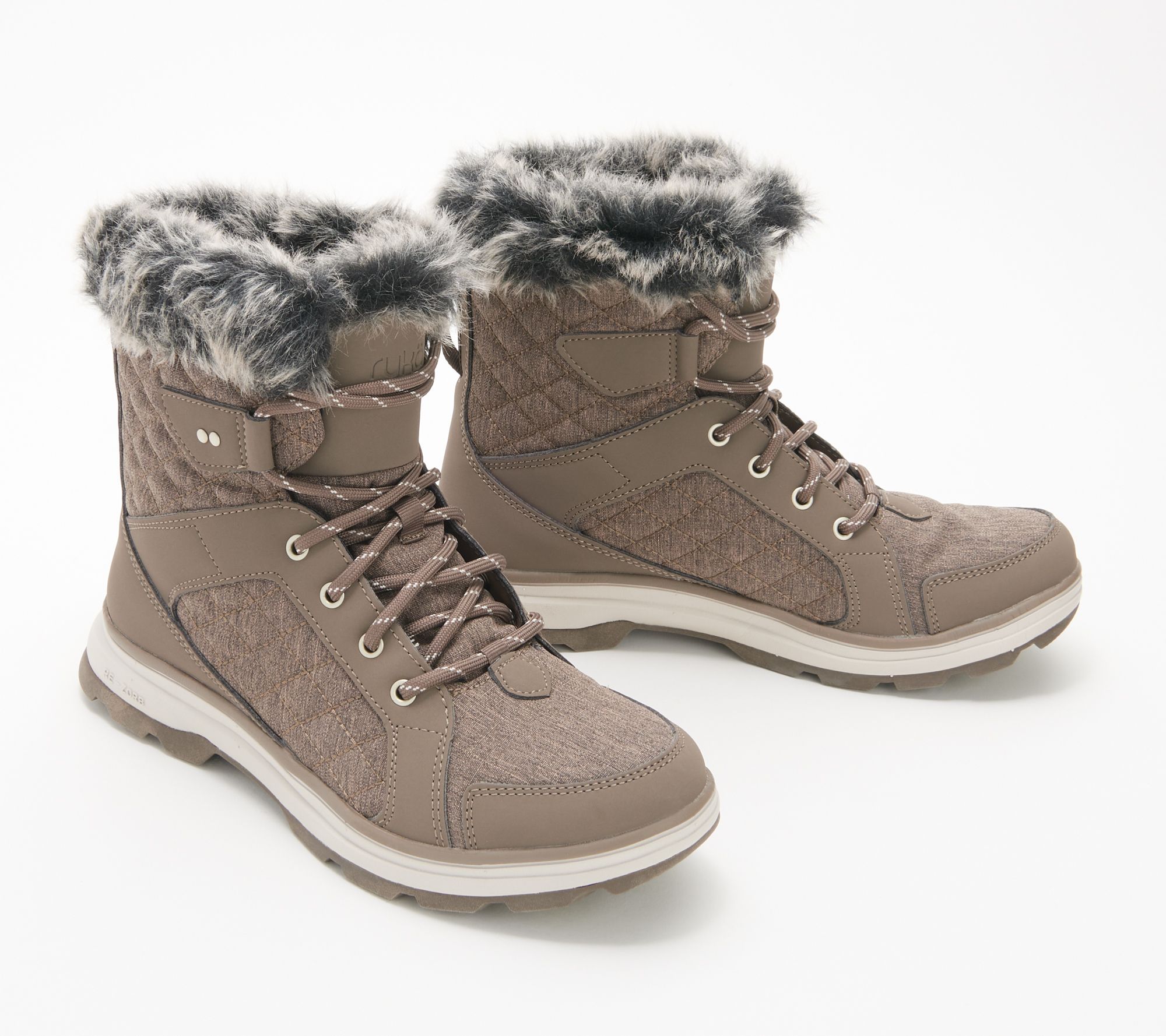 LADIES FAUX FUR GRIP SOLE WINTER WARM ANKLE WOMENS BOOTS TRAINERS SHOES SIZE 3-8 